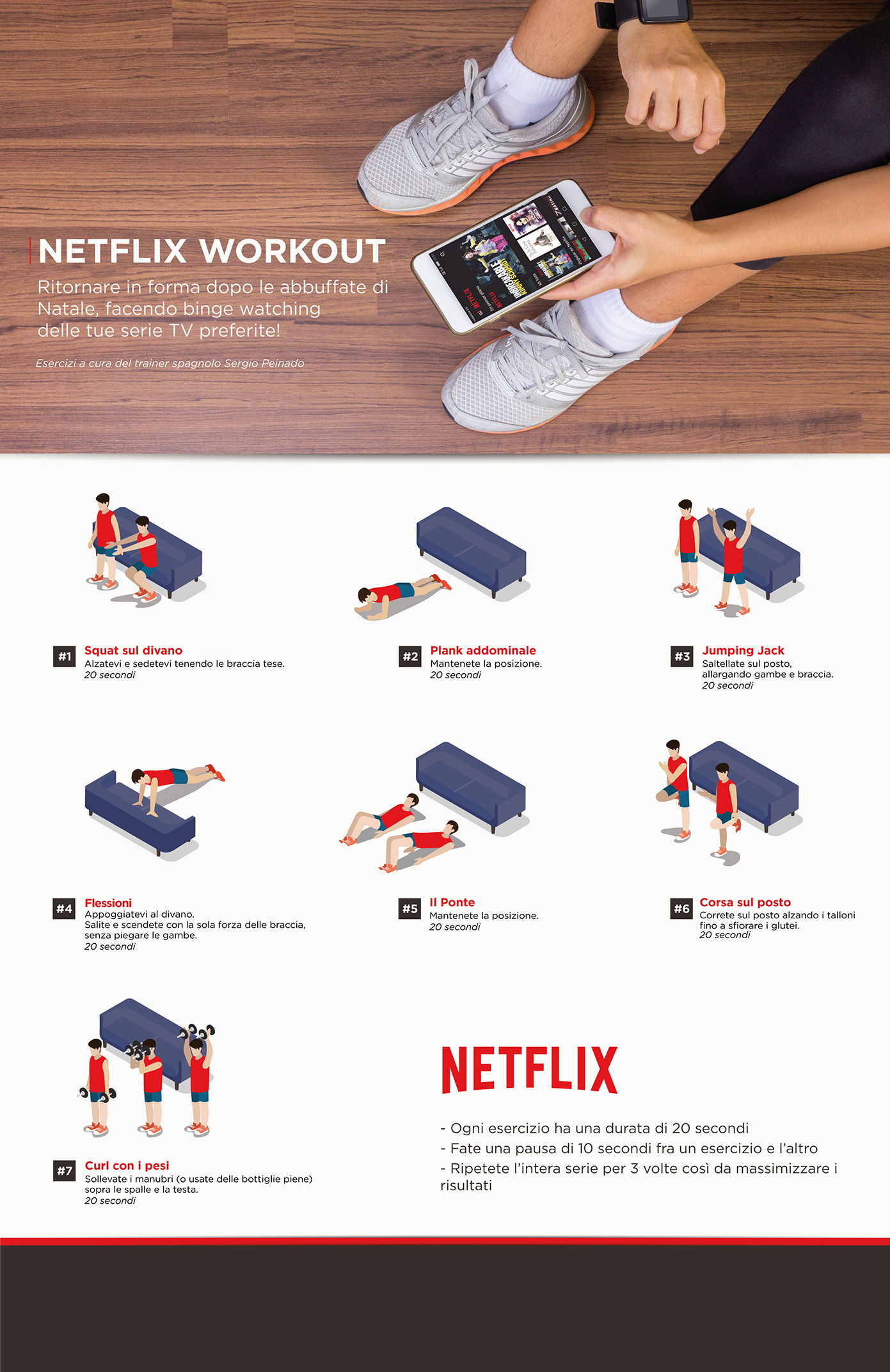 Netflix presenta il "workout" per BingeWatchers, come allenarsi