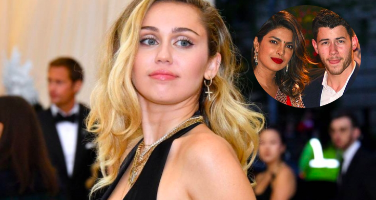 Miley Cyrus Nick Jonas Priyanka Chopra
