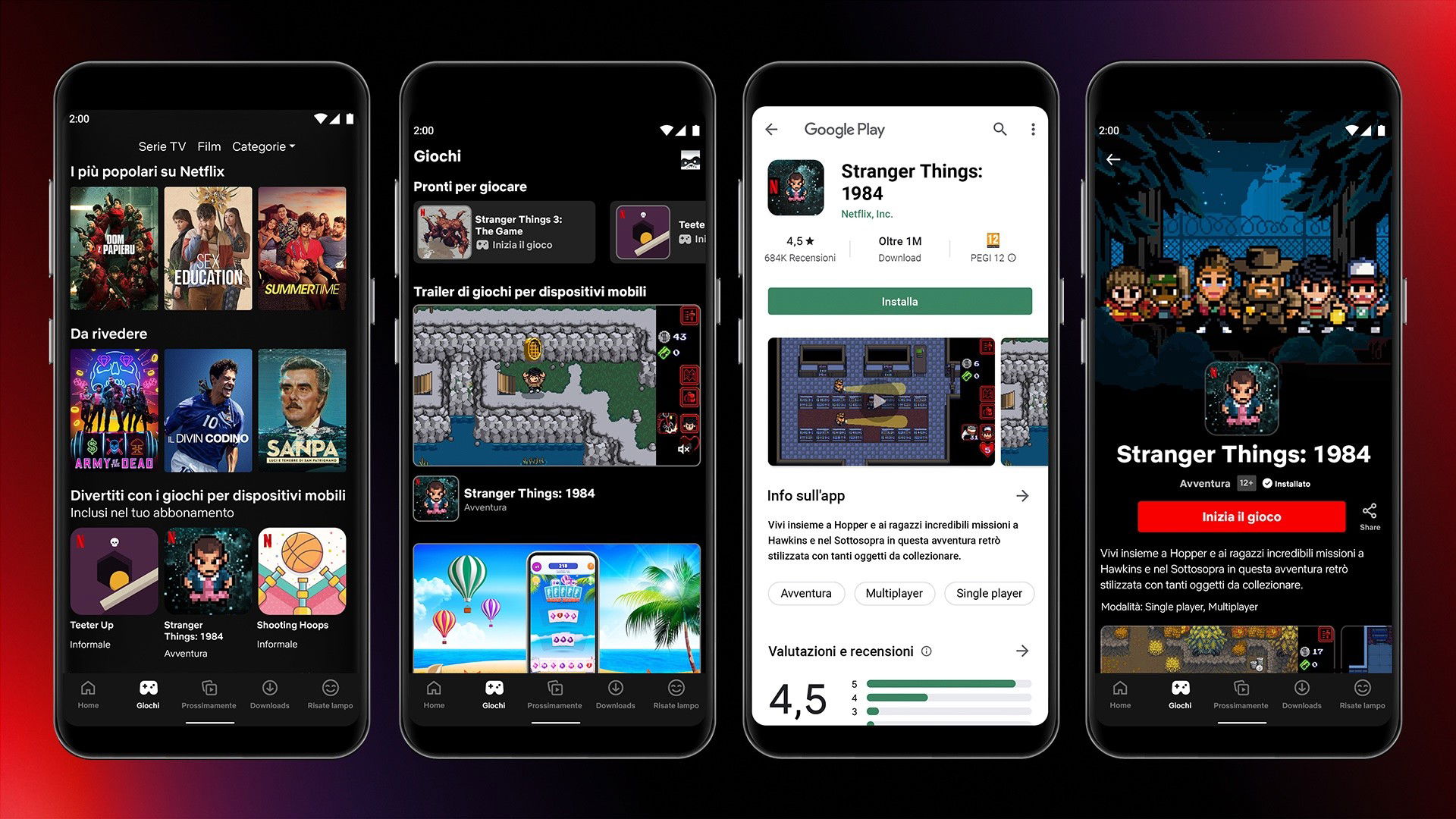 netflix italia videogiochi