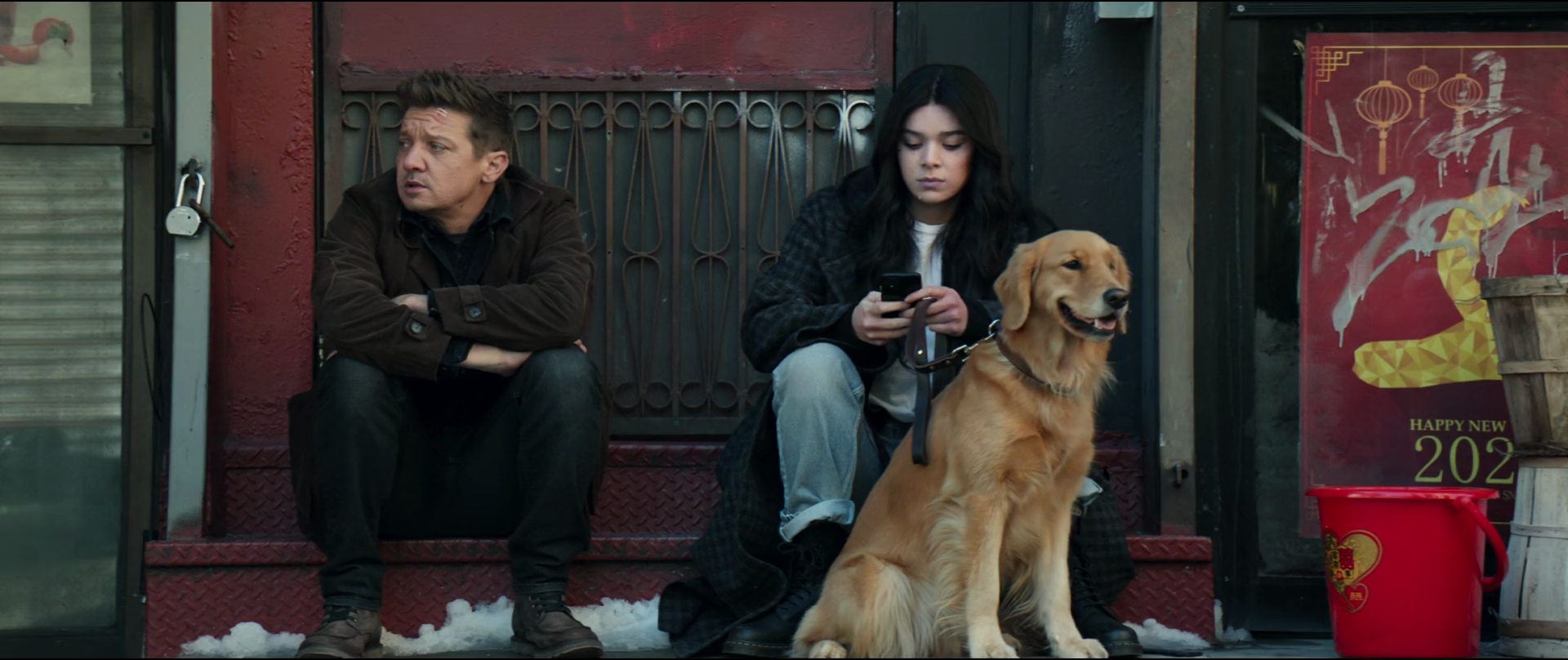 Clint_Barton,_Kate_Bishop_&_Lucky_the_Pizza_Dog
