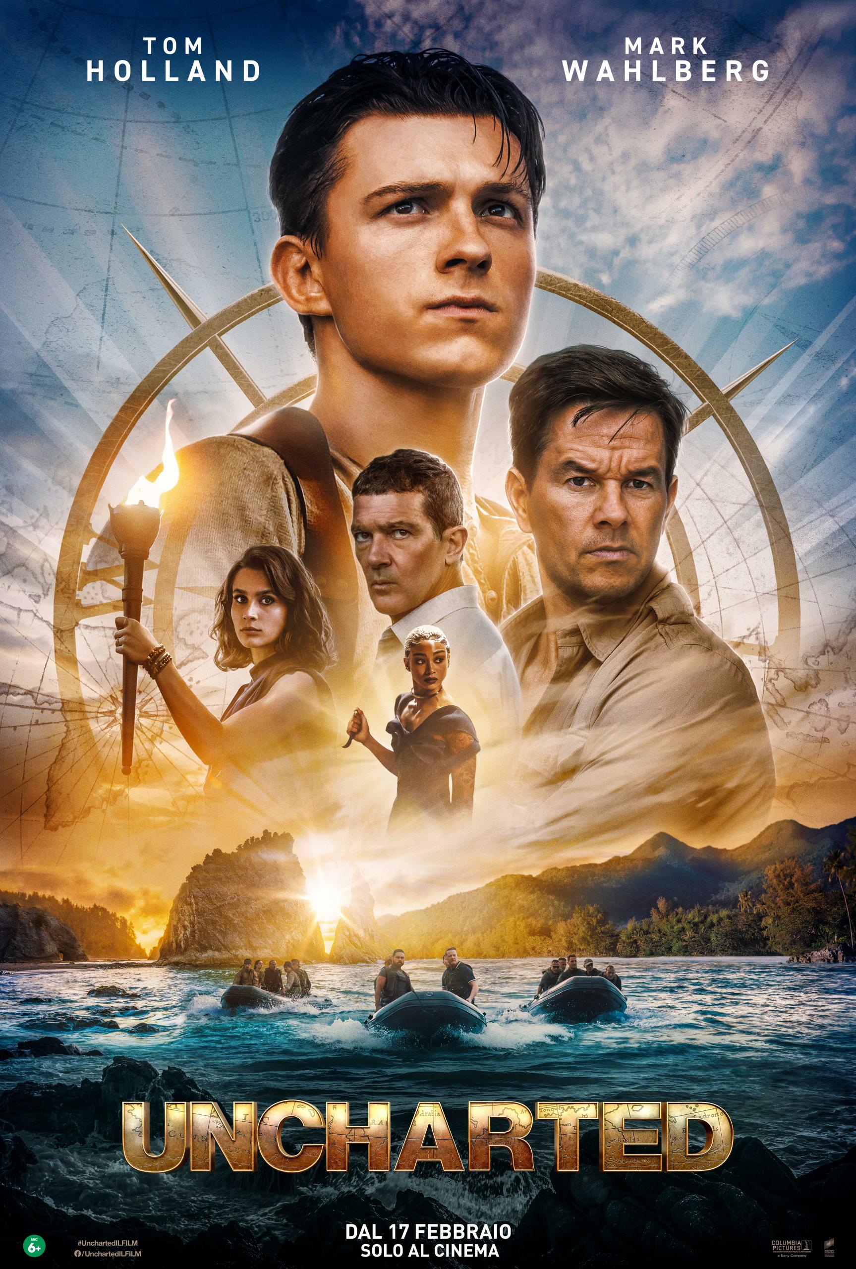 Poster di Uncharted, il film con Tom Holland