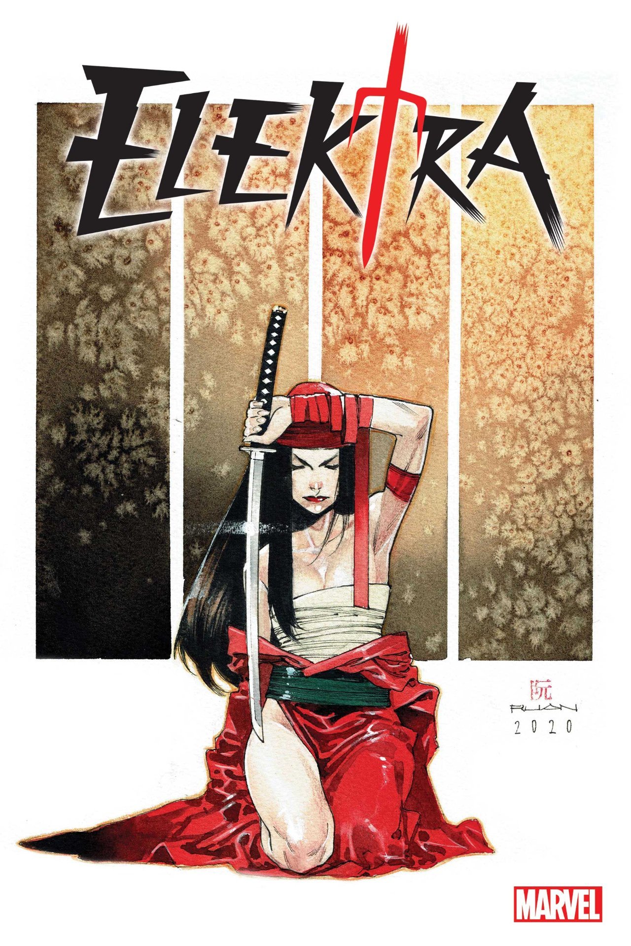 Variant cover dello speciale Elektra 100 di Dike Ruan