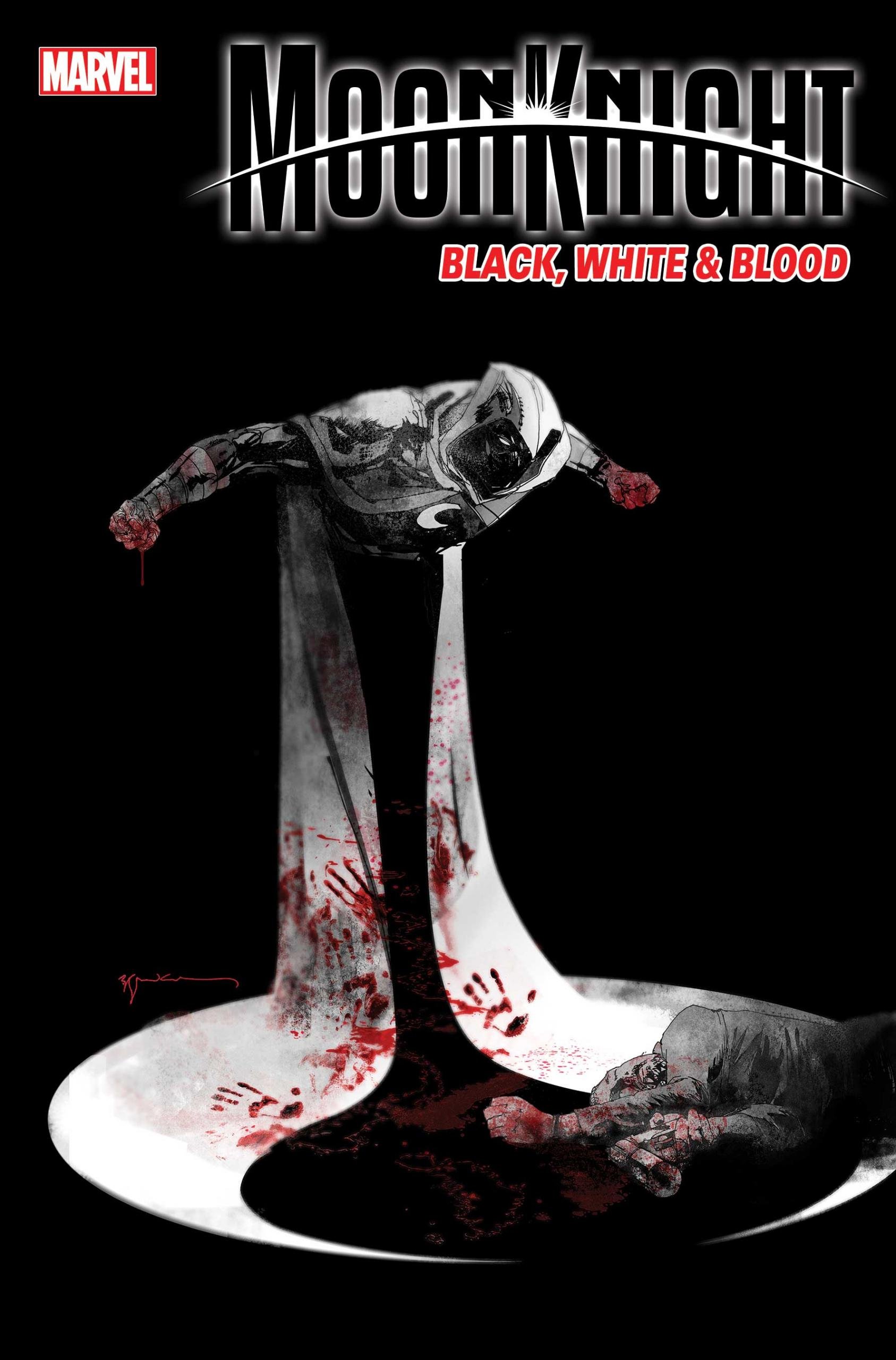 "Cover di Moon Knight: Black, White and Blood 1 di Bill Sienkiewicz