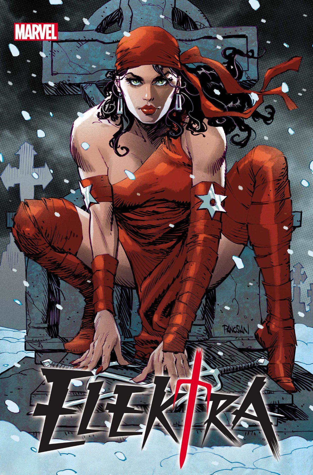 Cover dello speciale Elektra 100 di Dan Panosian, tra le uscite Panini Marvel Italia di agosto 2022