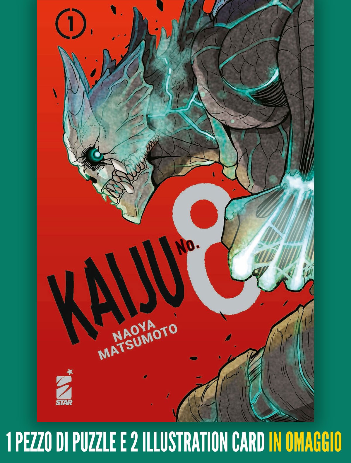KAIJU No. 8 1 con puzzle e illustration card, tra le uscite Star Comics del 23 Marzo 2022
