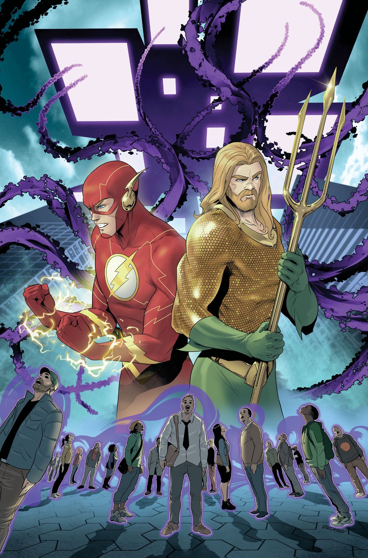 Variant cover di Aquaman & The Flash: Voidsong 1, di Vasco Georgiev