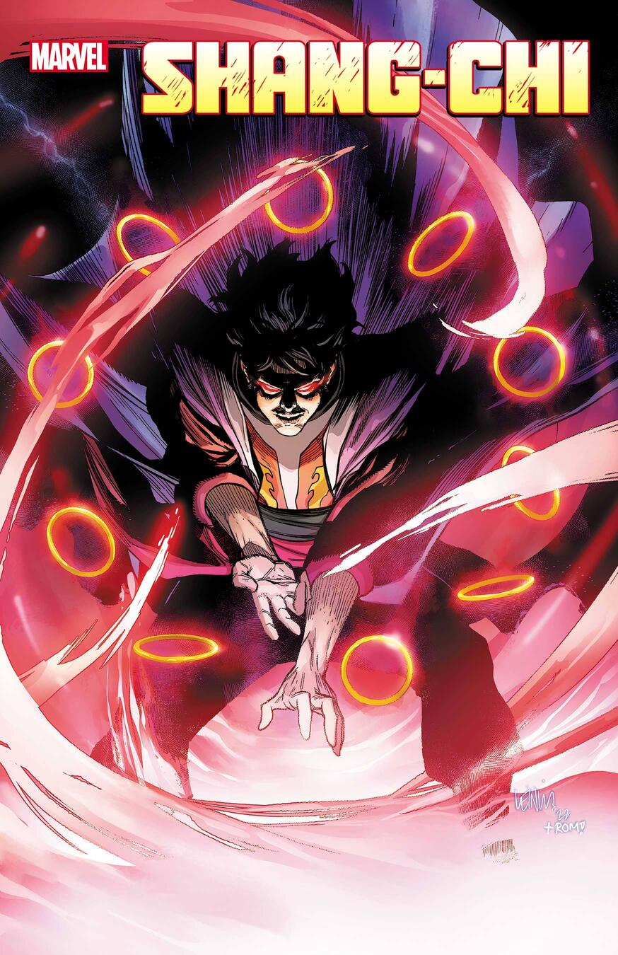 Cover di Shang-Chi 12 di Leinil Francis Yu, con i cambiamenti apportati ai Dieci Anelli