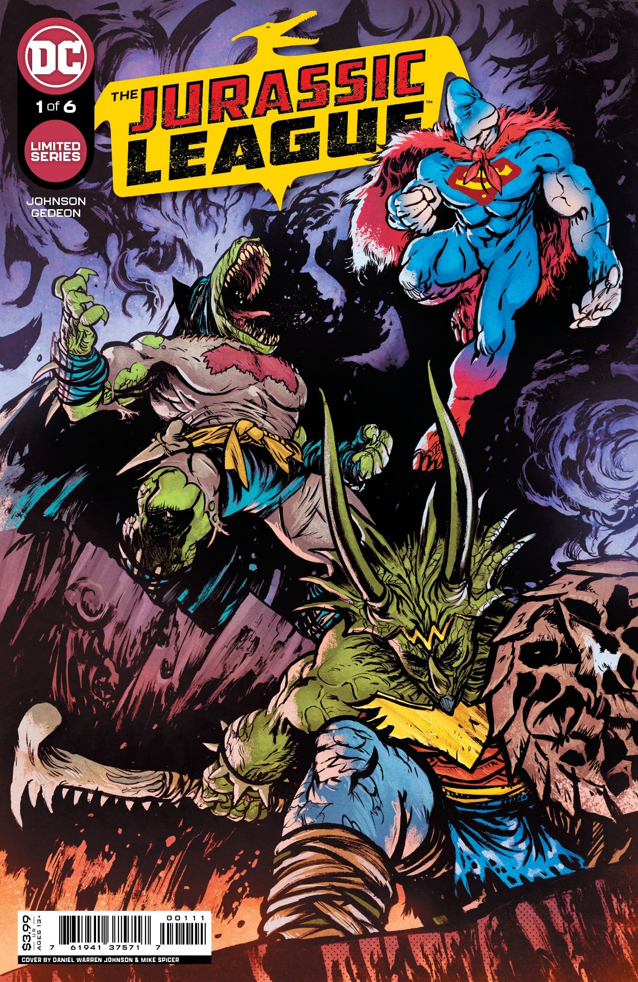 Cover di Jurassic League 1 di Daniel Warren Johnson