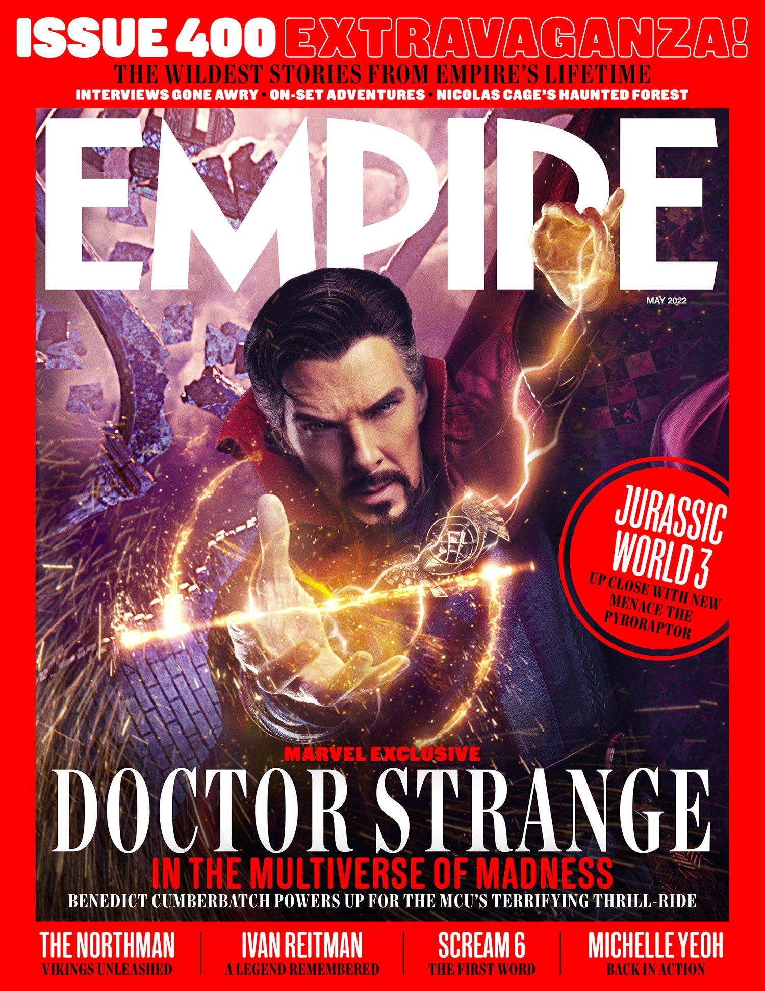 La prima copertina di Empire dedicata a Doctor Strange Multiverse of Madness