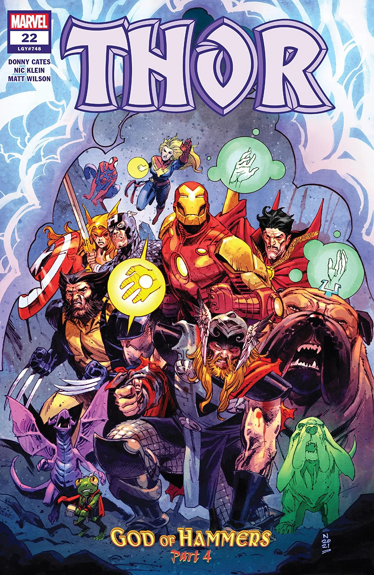 Cover di Thor 22 di Nic Klein, tra le uscite Panini Marvel Italia di Maggio 2022