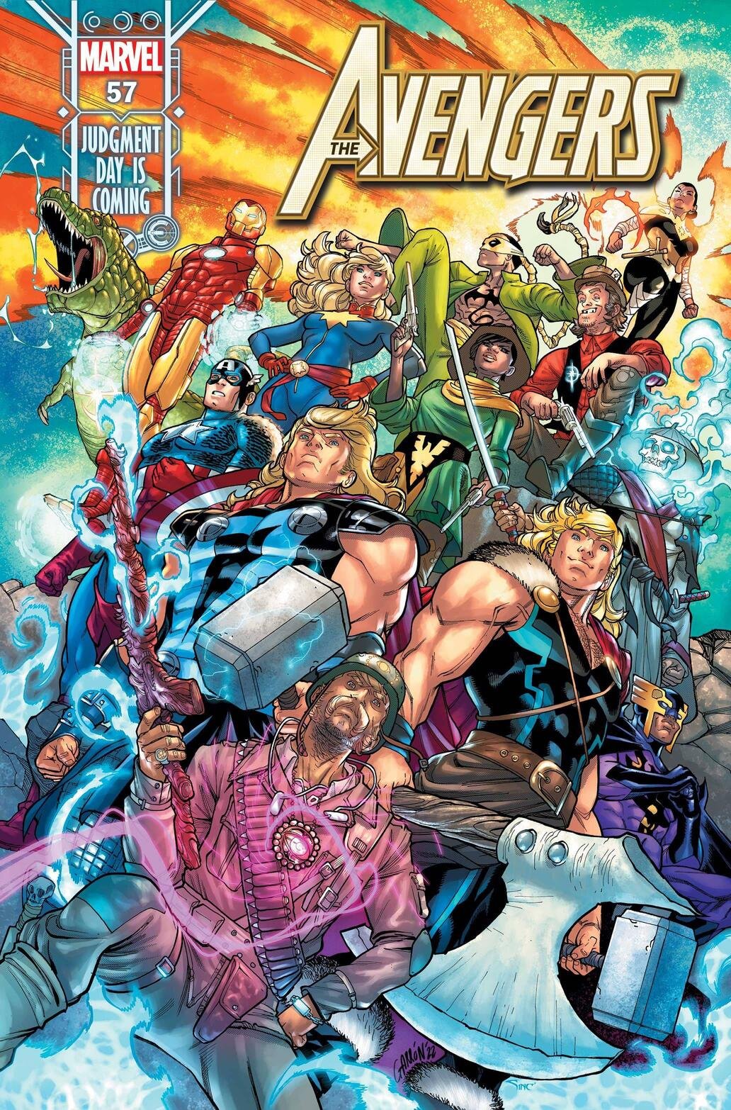 Cover di Avengers 57 di Javier Garron