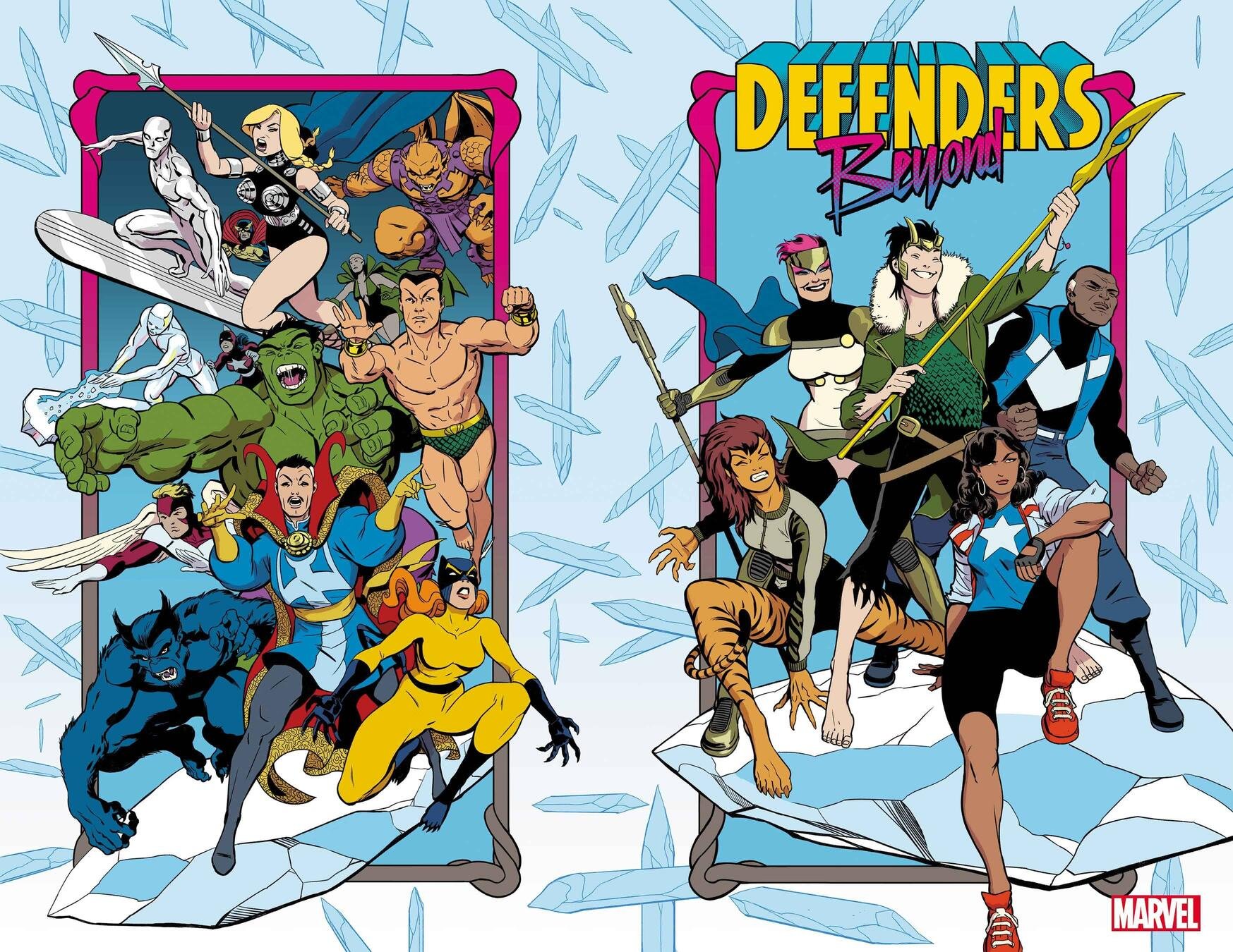 Cover di Defenders: Beyond 1 di Javier Rodriguez, con la nuova formazione che comprende Loki e America Chavez