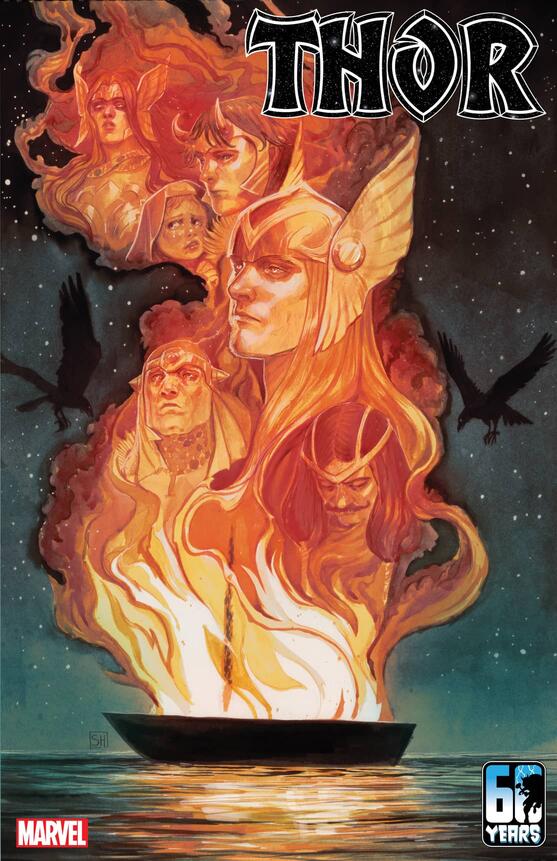 Variant cover di Stephanie Hans diThor 24 (750) 60° anniversario