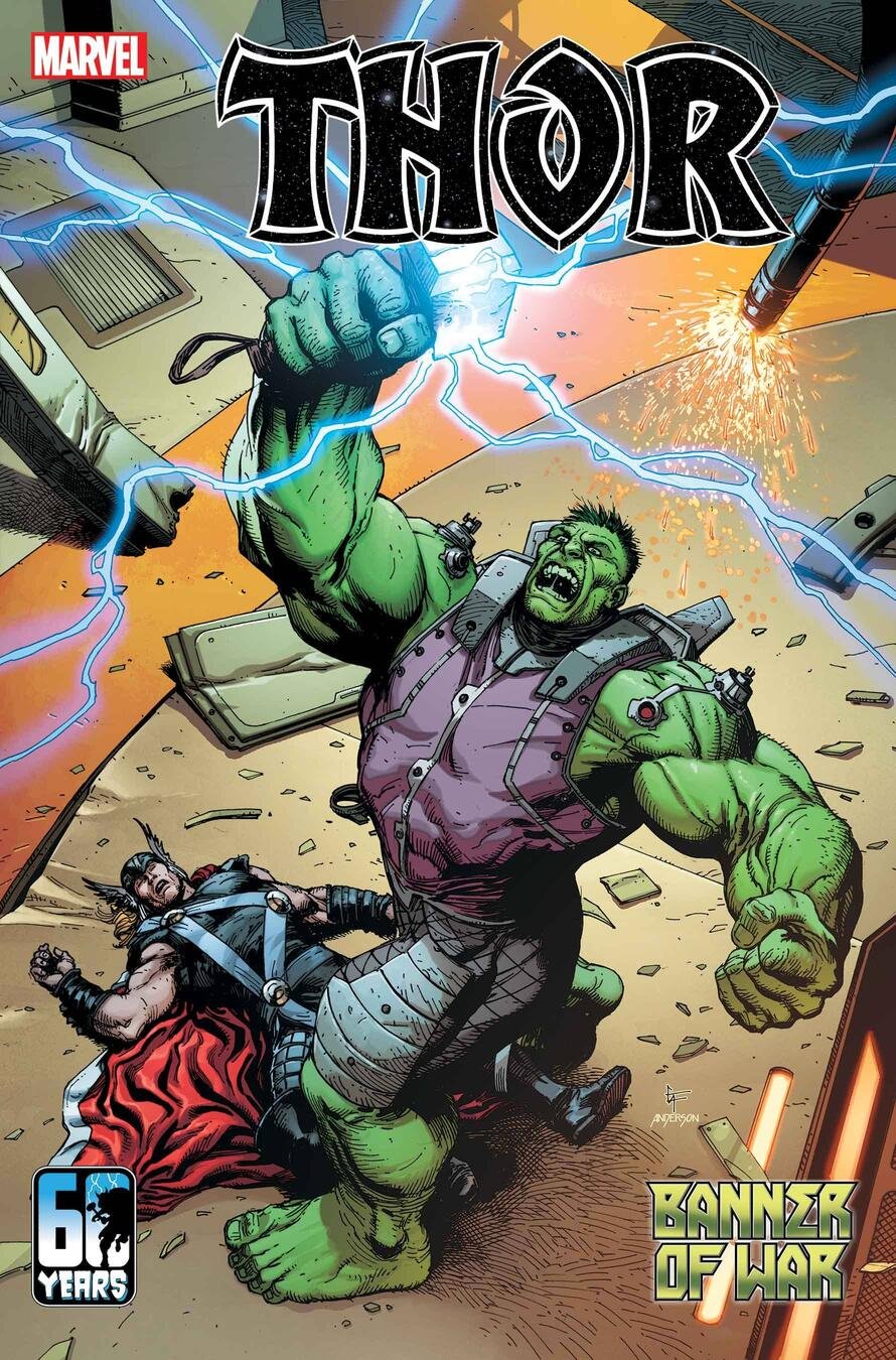 Cover di Thor 26 di Gary Frank, penultimo capitolo del crossover con Hulk Banner of War