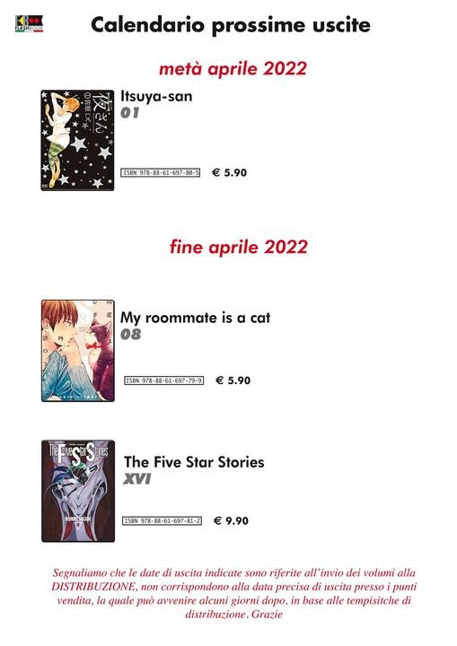 Le uscite manga Flashbook Edizioni di Aprile 2022