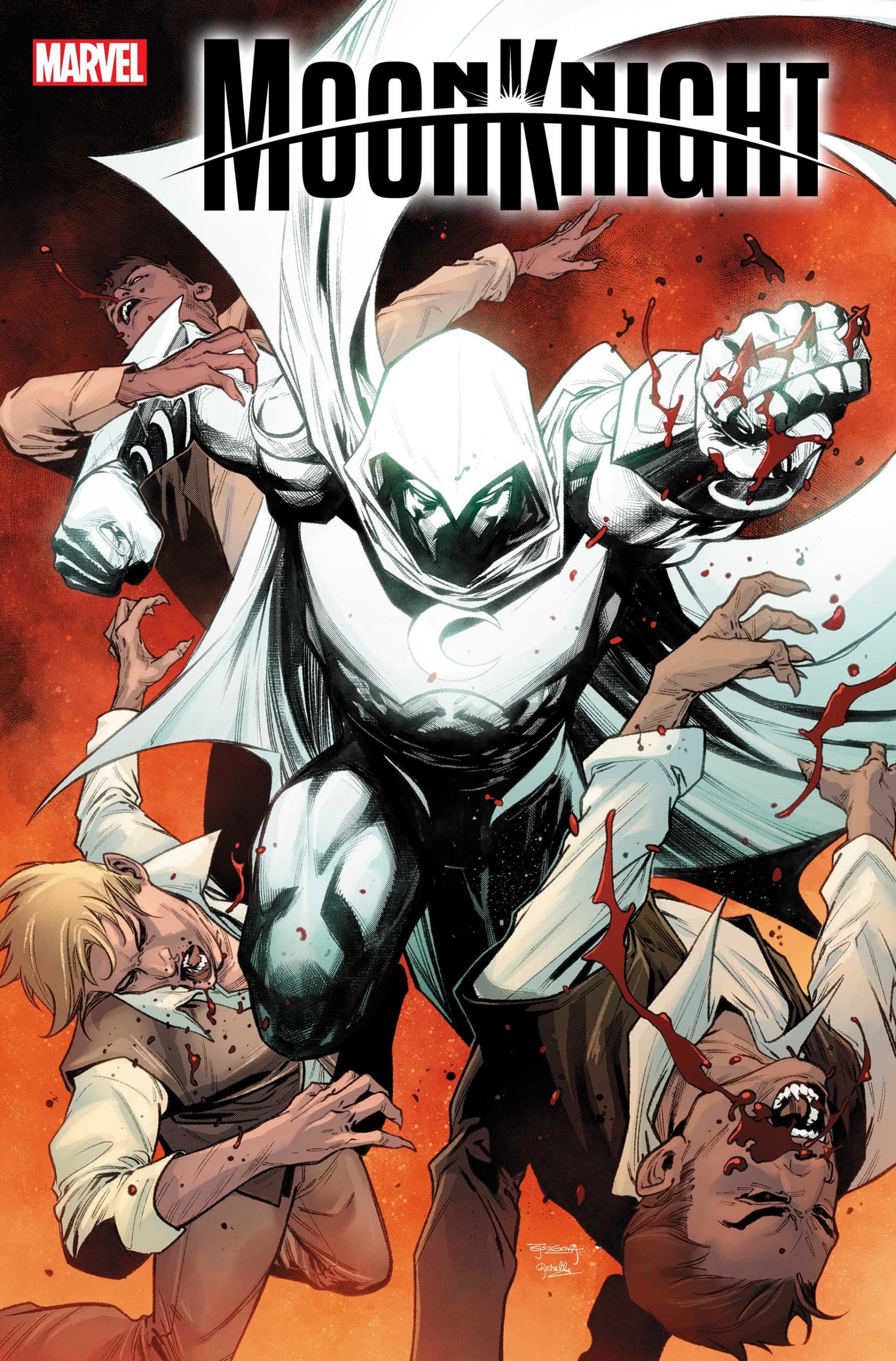 Cover di Moon Knight 13 di Stephen Segovia, con lo scontro contro i vampiri