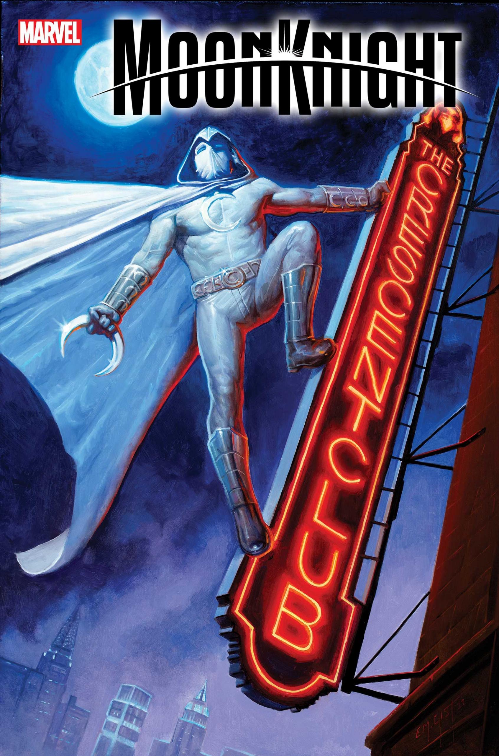Variant cover di Moon Knight 13 di E.M. Gist, con lo scontro contro i vampiri