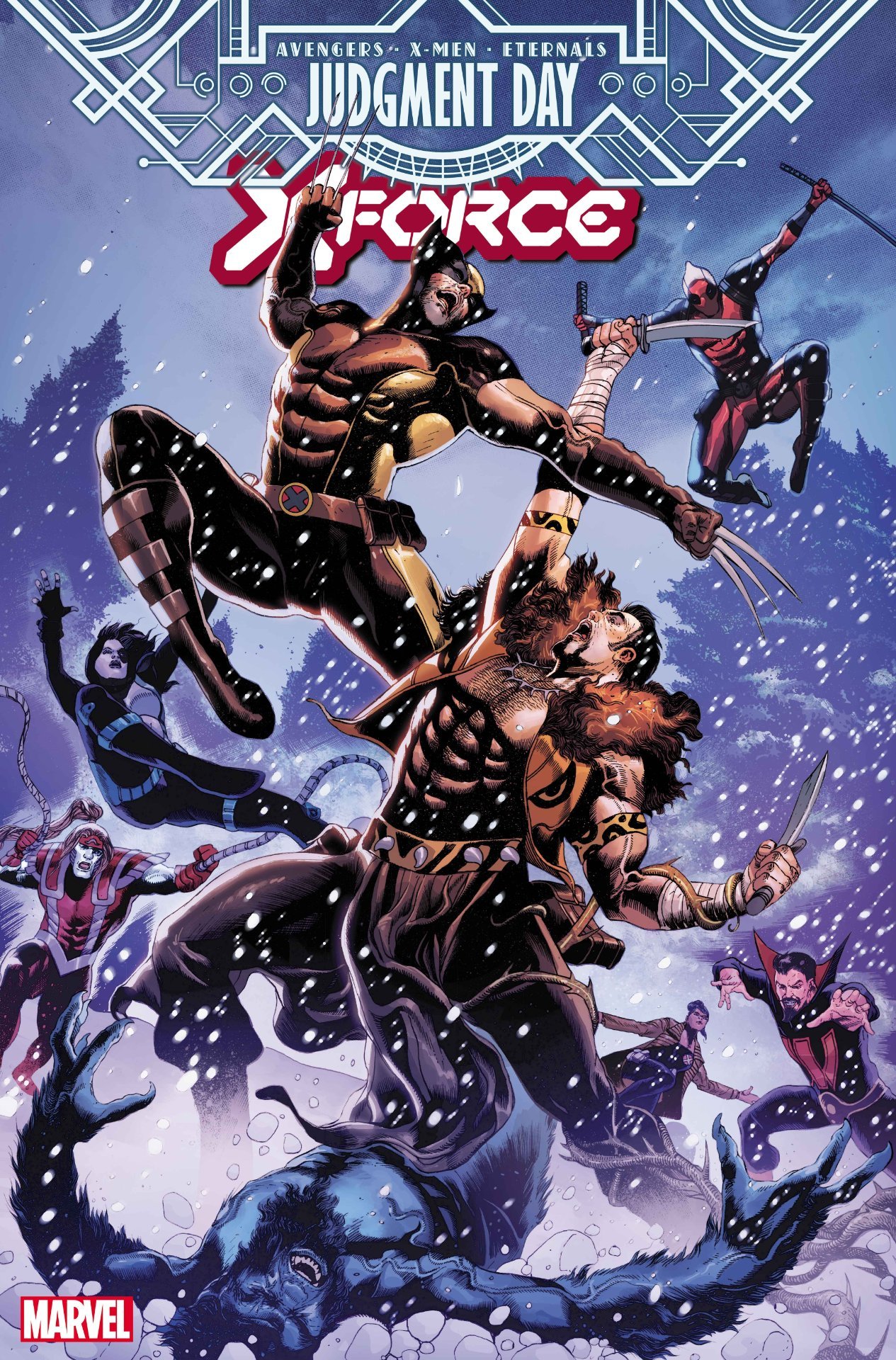 Variant cover di X-Force 30 di Carlos Magno, con Kraven e Deadpool