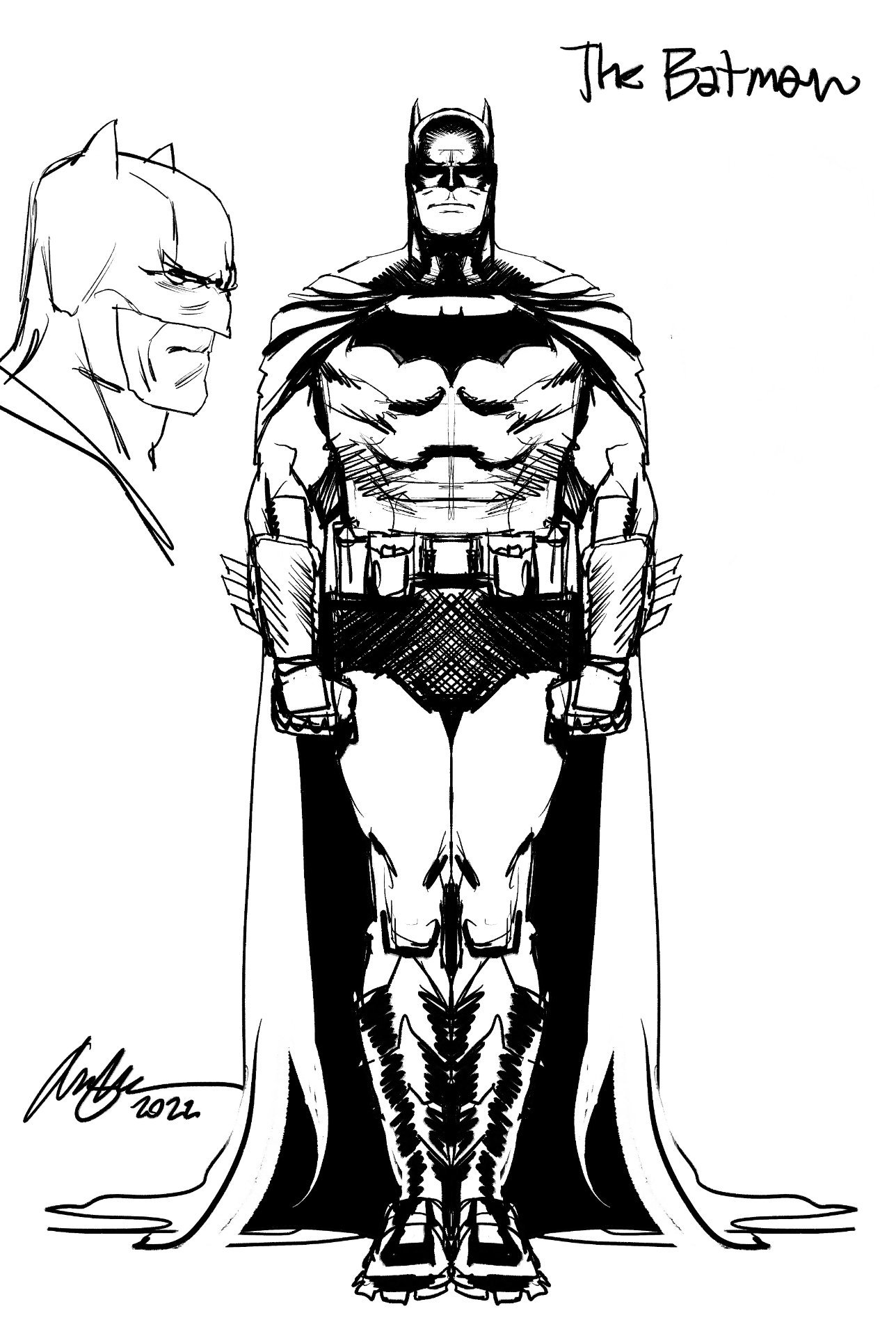 Studio del personaggio di Batman di Rafael Albuquerque