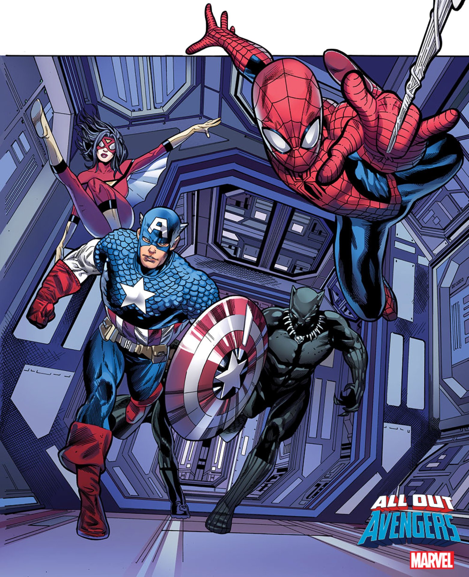 Una delle formazioni in azione in All-Out Avengers