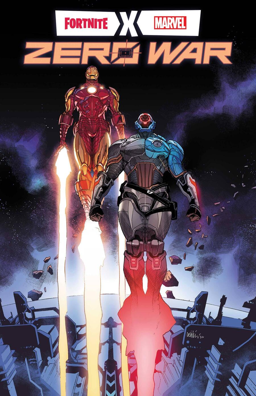 Cover di Fortnite X Marvel: Zero War 2 di Leinil Francis Yu, con Iron Man