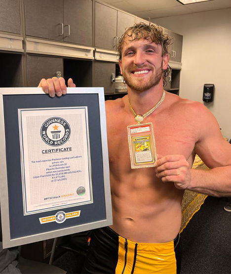 Pokémon: Logan Paul e il suo Guinness World Record per una carta da 5 milioni