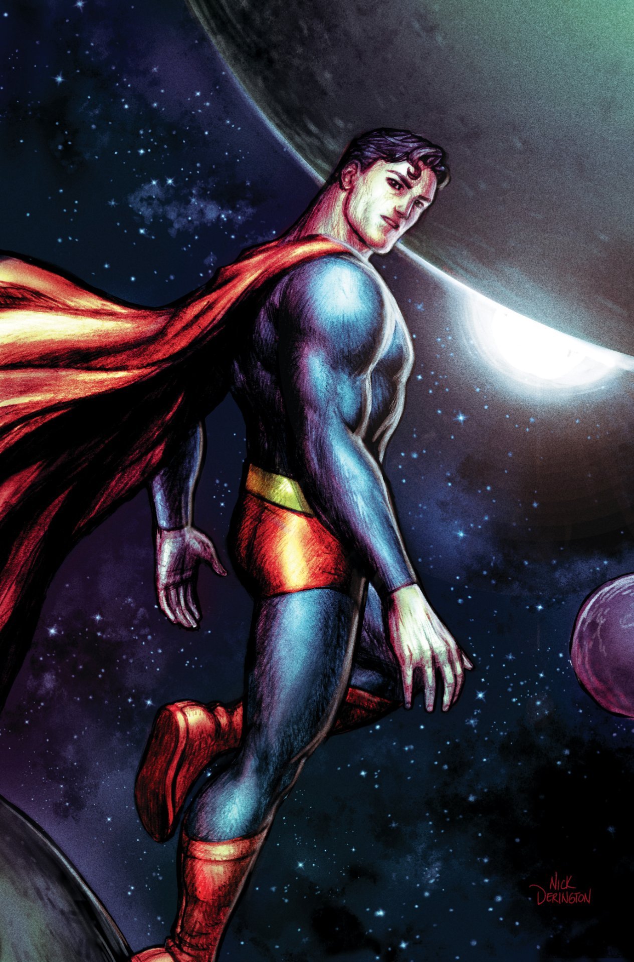 Variant cover di Superman: Space Age di Nick Derington