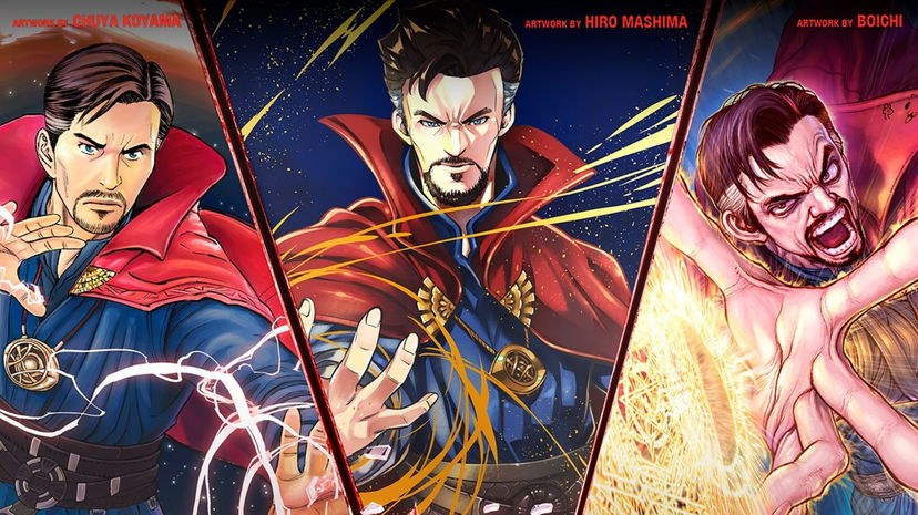 I mangaka Boichi, Hiro Mashima e Chuya Koyama firmano il poster giapponese di Doctor Strange preview