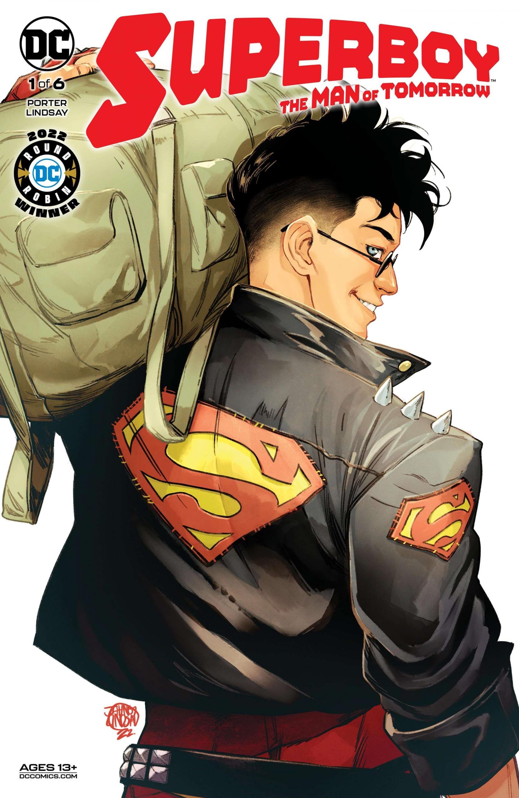 Cover di Superboy: The Man of Tomorrow 1 di Jahnoy Lindsay, serie vincitrice del DC Round Robin 2022