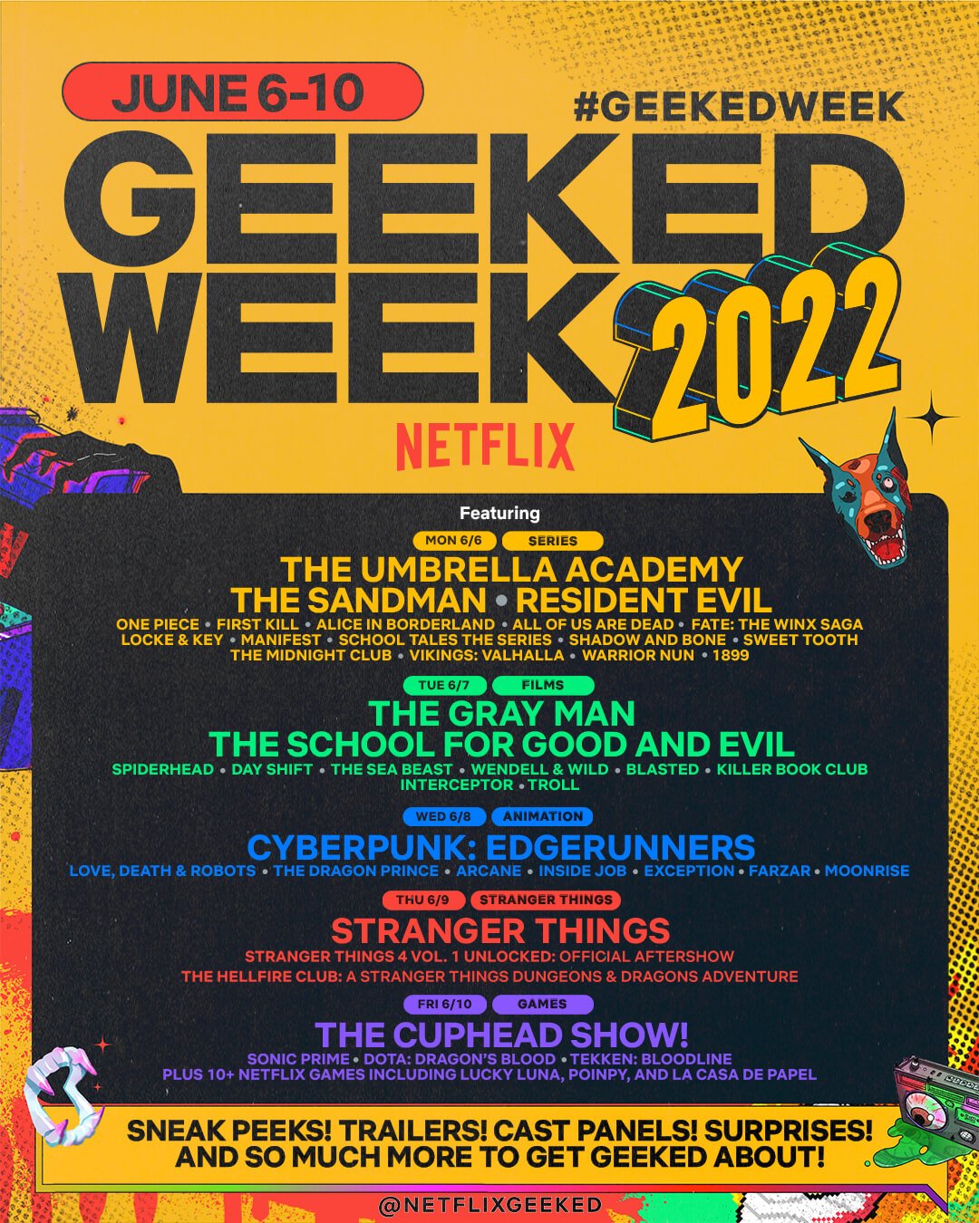 Il programma della Netflix Geeked Week