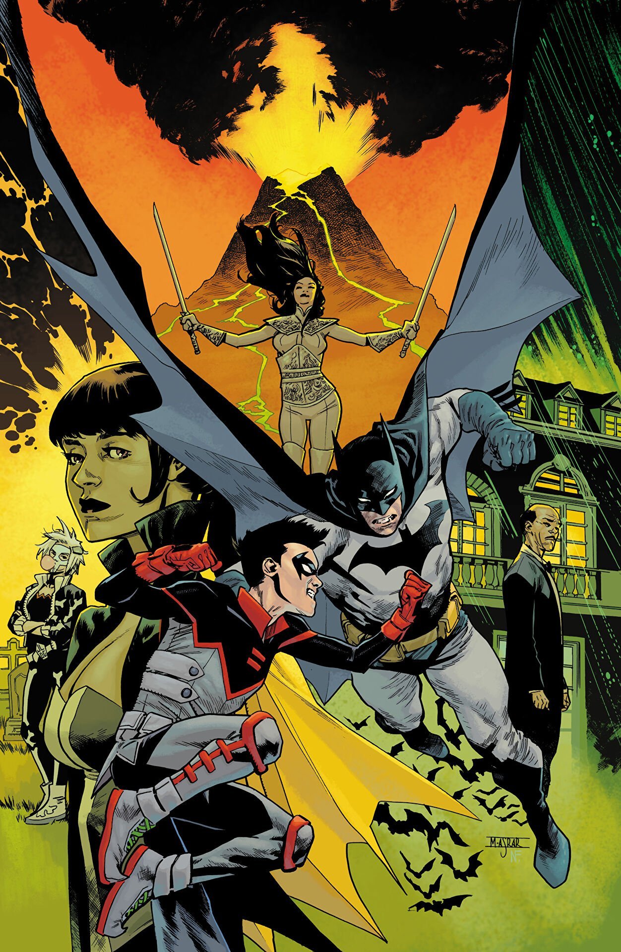 Cover di Batman vs Robin 1 di Mahmud Asrar, primo capitolo dell'evento che mette Bruce contro Damian