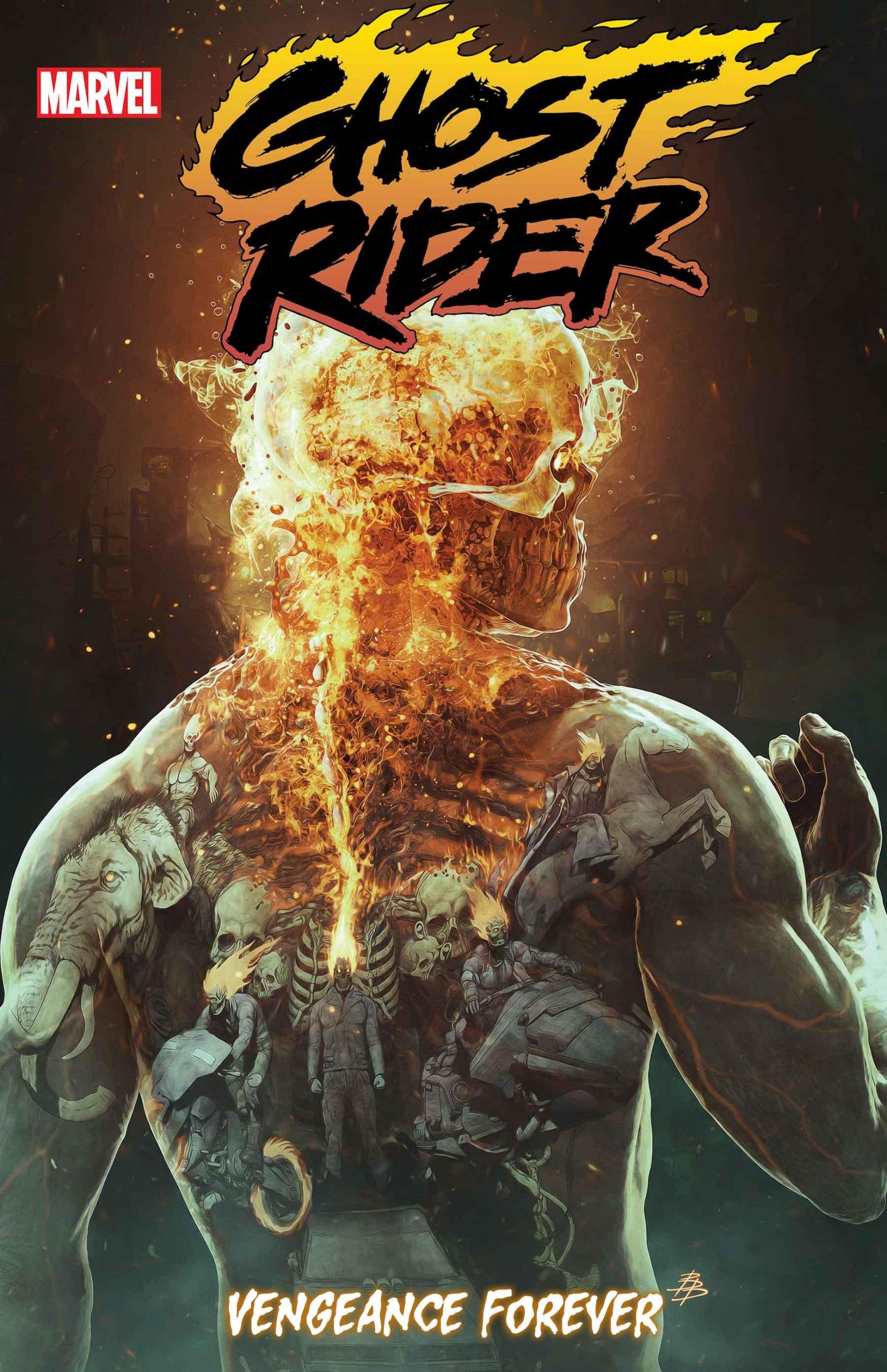 Cover di Ghost Rider: Vengeance Forever, lo speciale per il 50° anniversario, di Björn Barends