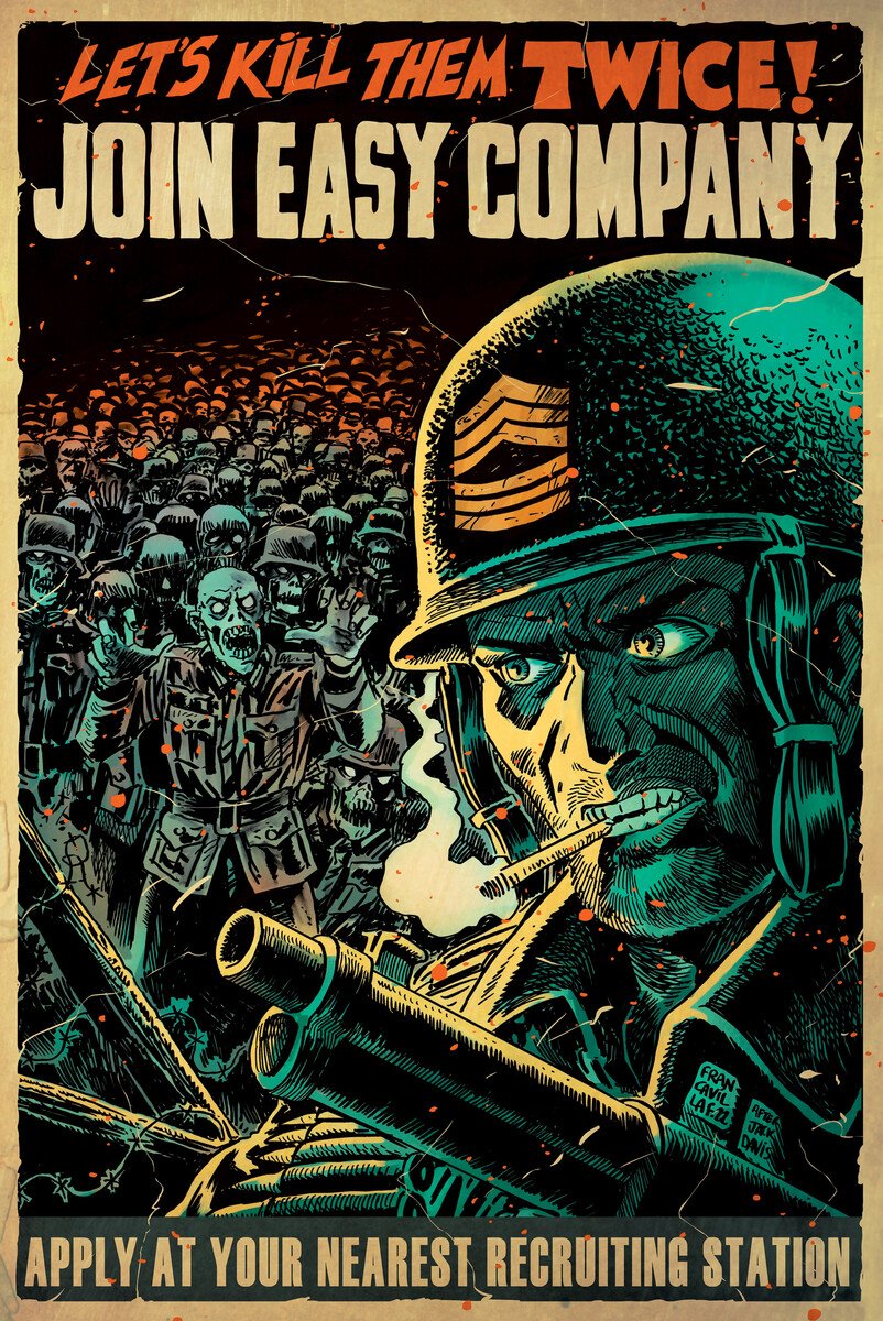 Variant cover di DC Horror Presents: Sgt. Rock vs. The Army of the Dead 1 di Francesco Francavilla