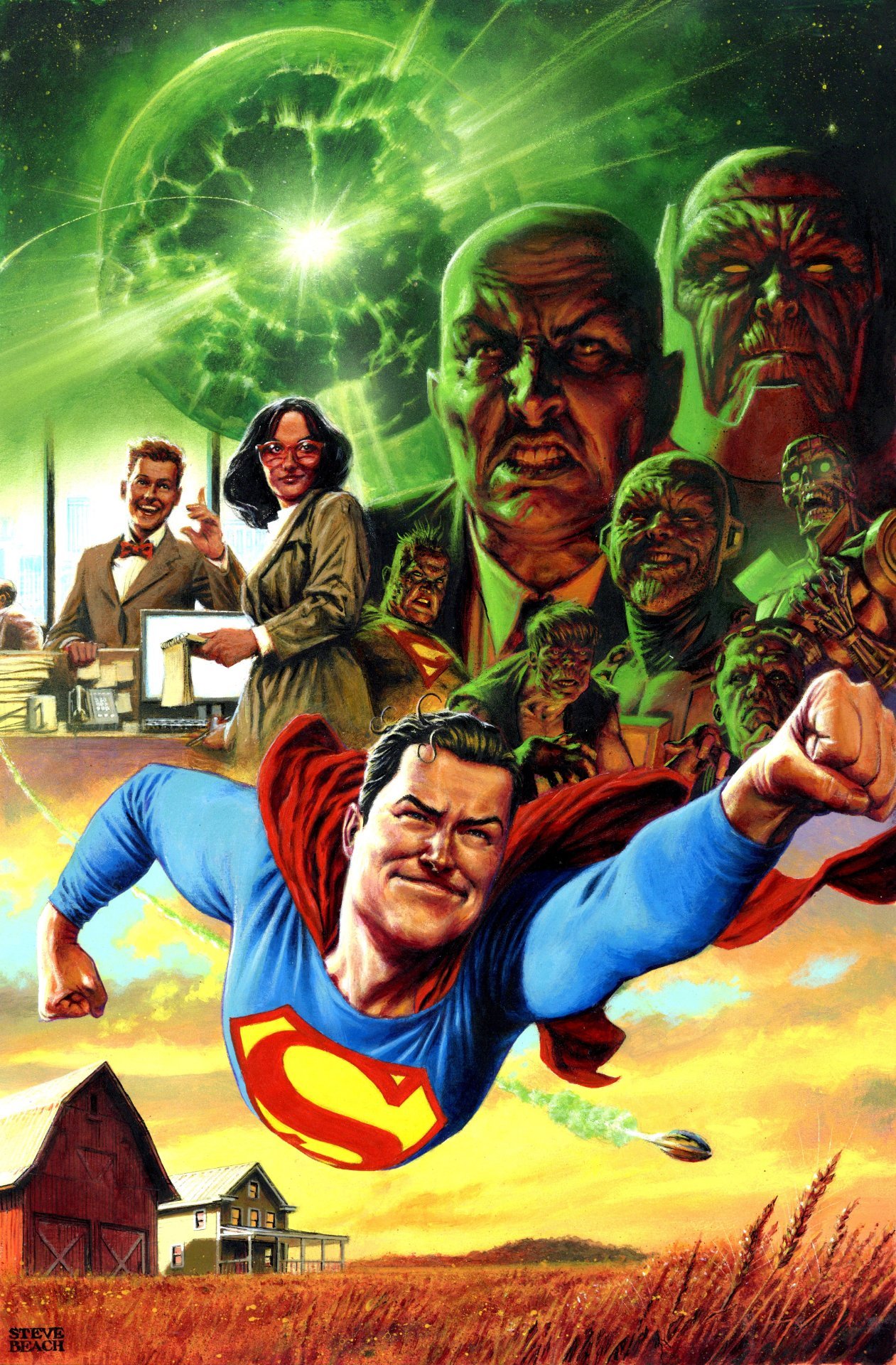 Cover di Action Comics #1047 di Steve Beach, prima parte del crossover con Superman: Son of Kal-El