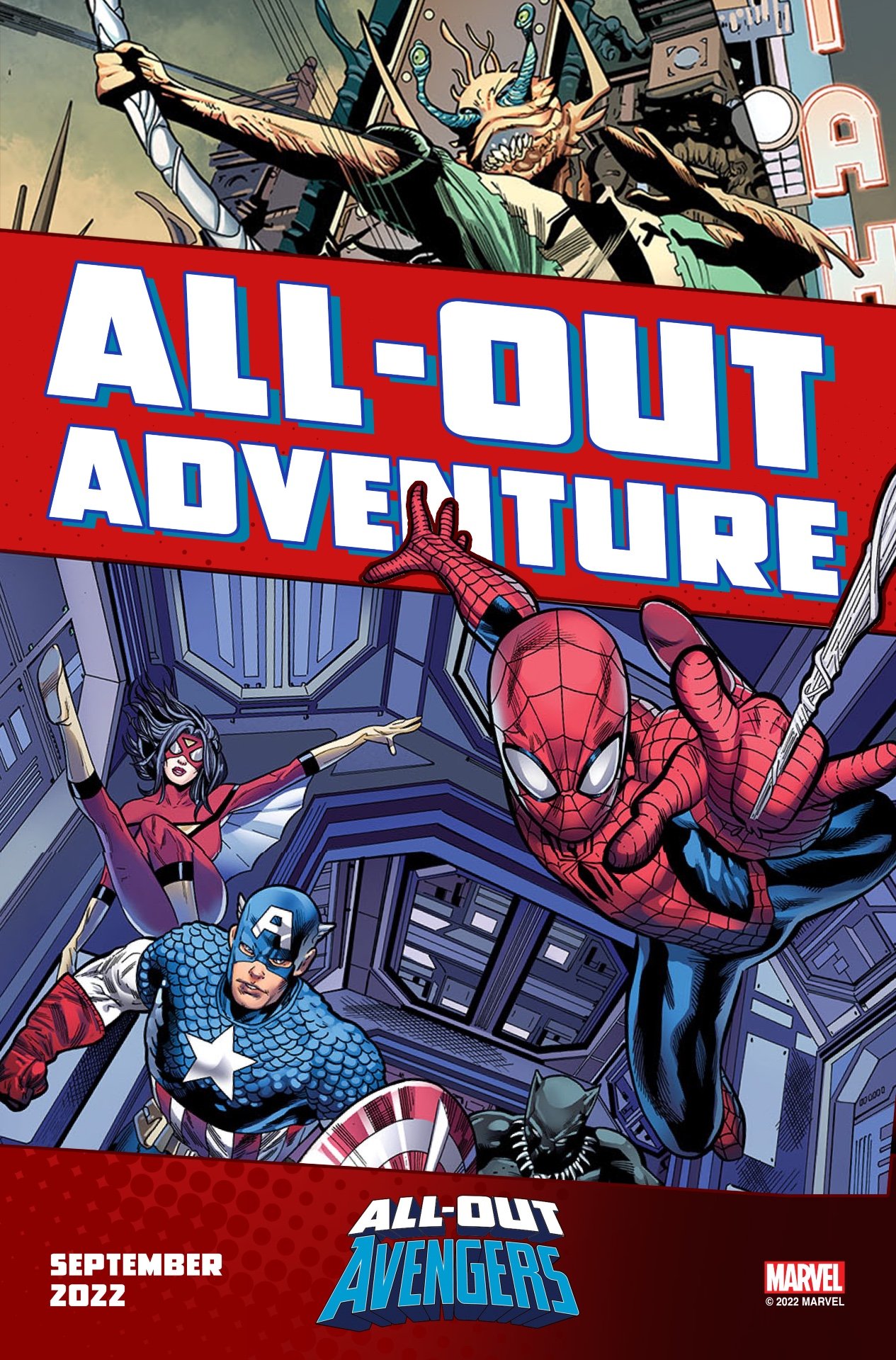 Immagine promozionale di All-Out Avengers di Greg Land