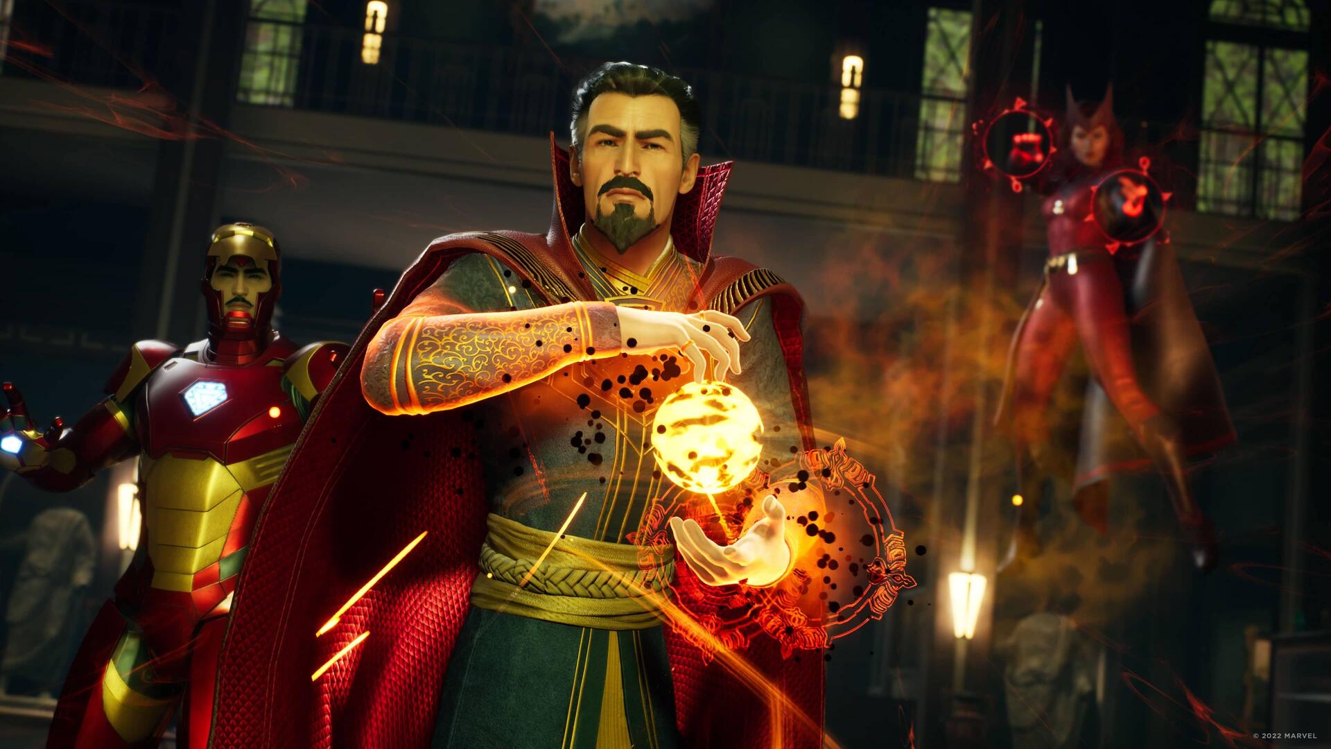 Iron Man, Doctor Strange e Scarlet Witch nel trailer di Marvel's Midnight Suns