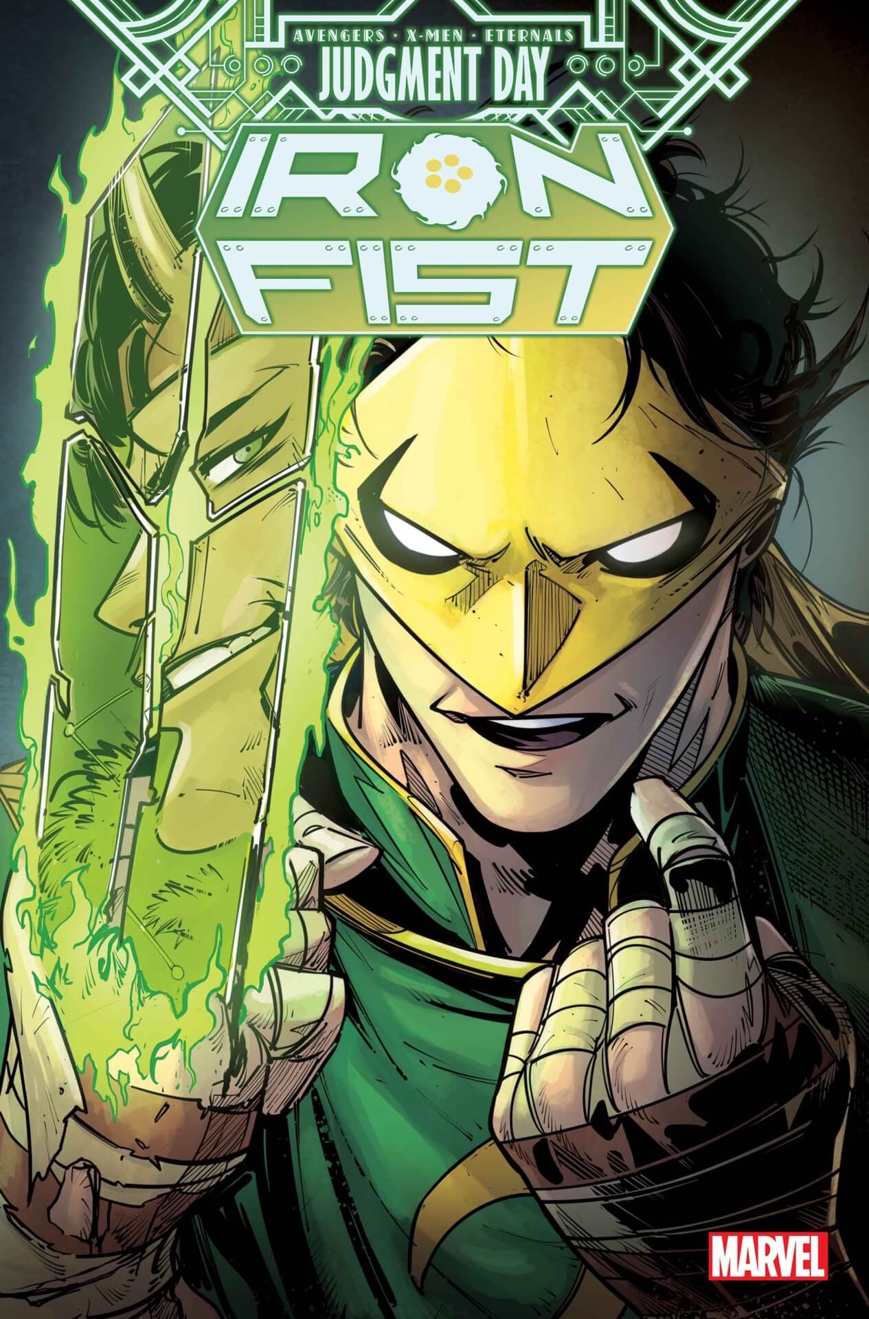Cover di AXE: Iron Fist di Michael YG, tie-in di Judgment Day