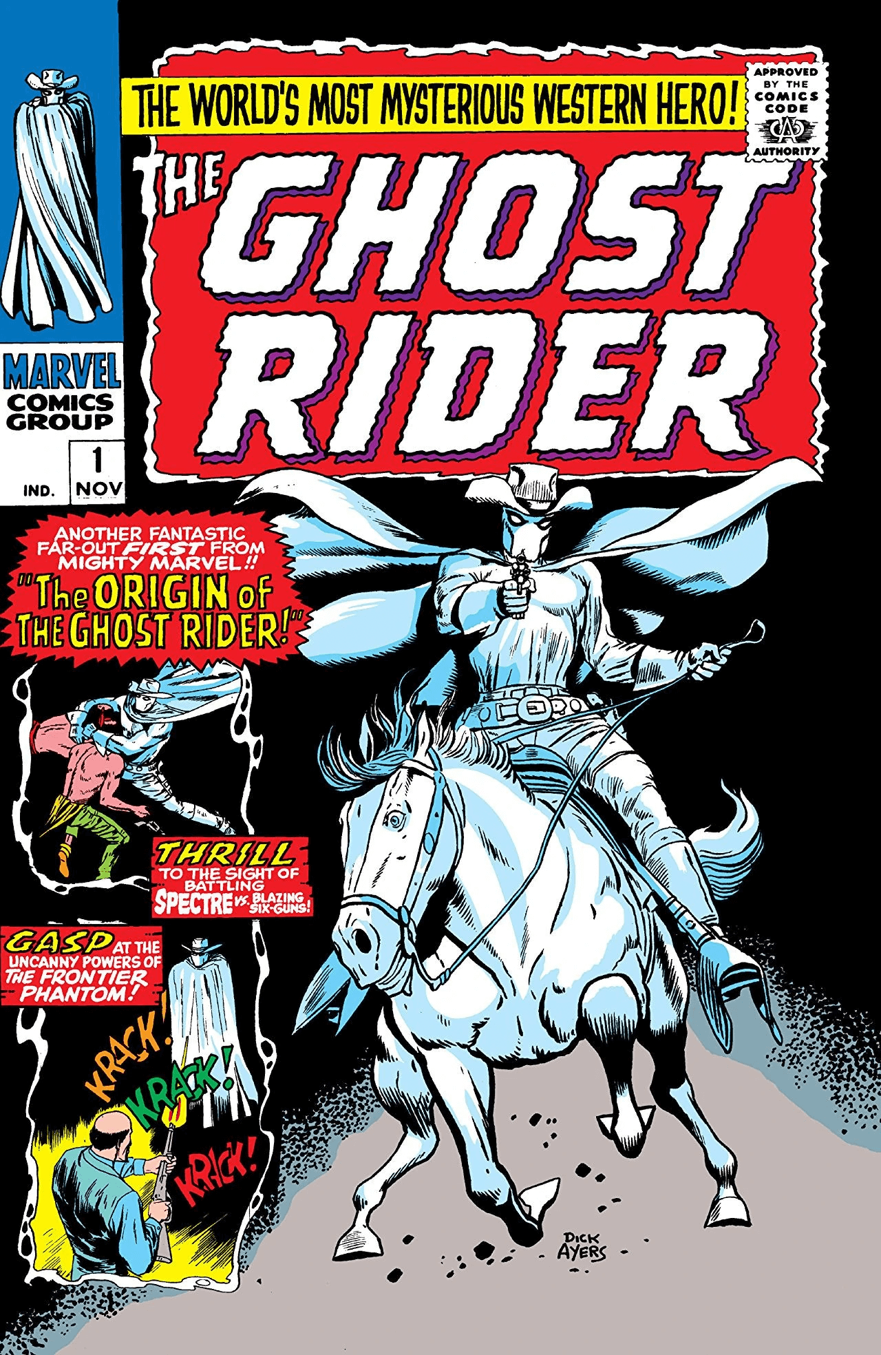 Cover di Ghost Rider 1 del 1966, di Dick Ayers