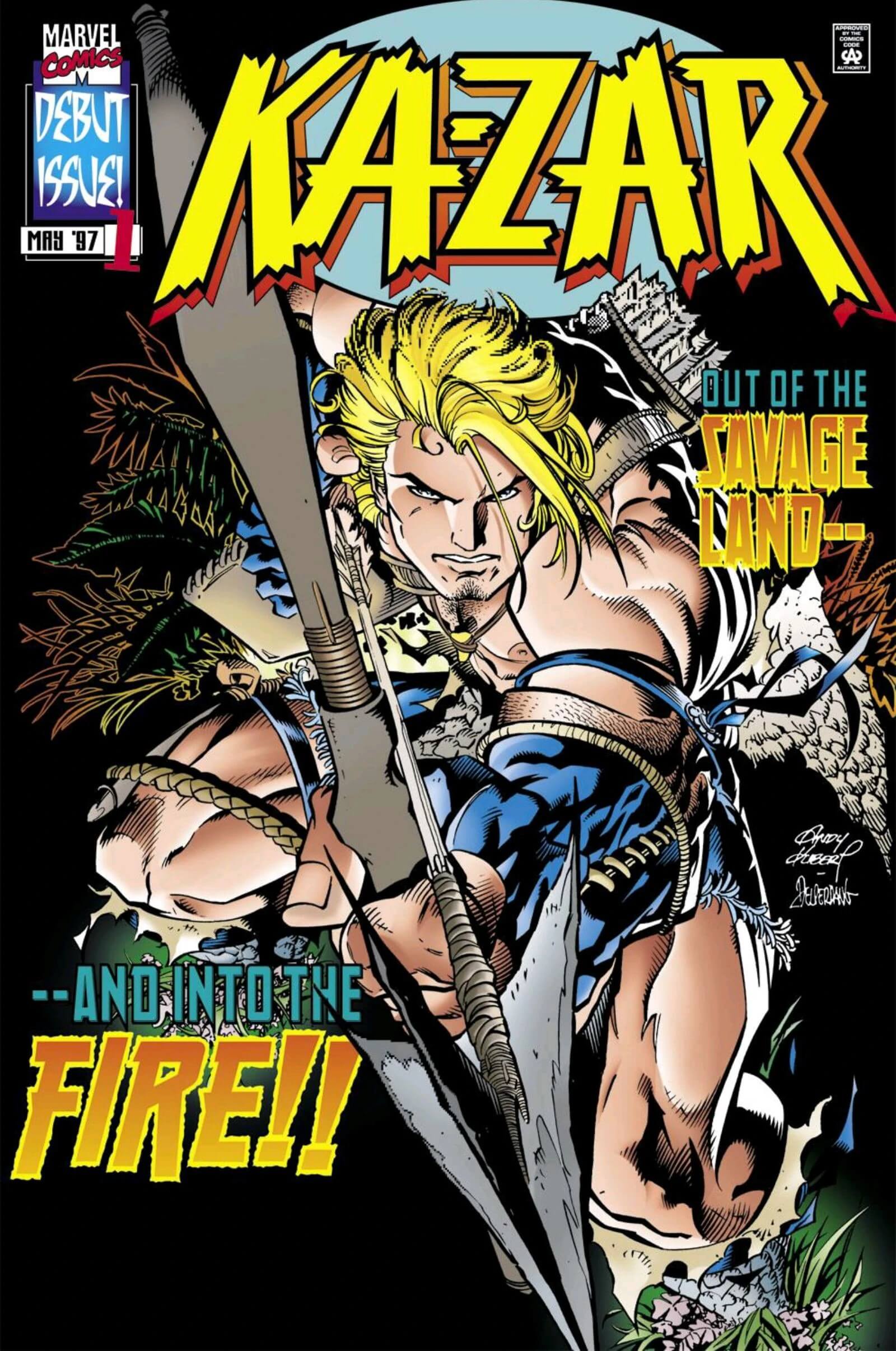 Cover di Ka-Zar 1 di Andy Kubert, del 1997