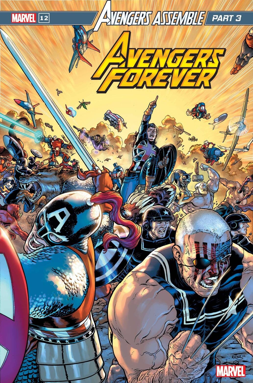Cover di Avengers Forever 12 di Aaron Kuder