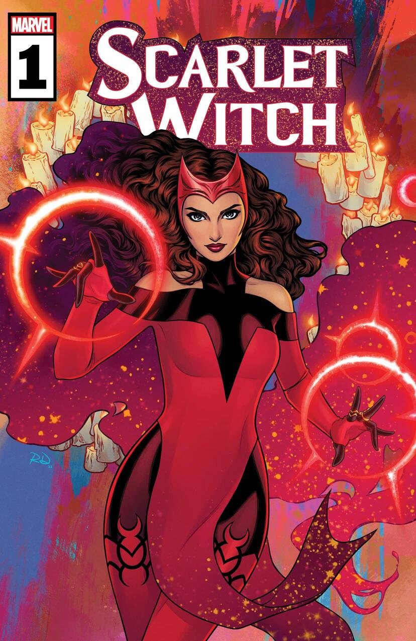 Copertina di Scarlet Witch 1 di Russell Dauterman, che realizzerà tutte le cover della serie