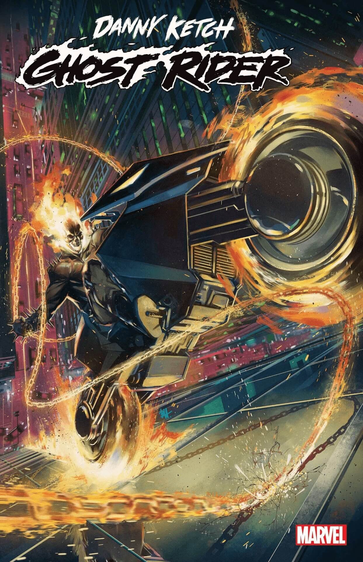 Couverture de Danny Ketch : Ghost Rider 1 par Ben Harvey, à paraître en mai 2023.