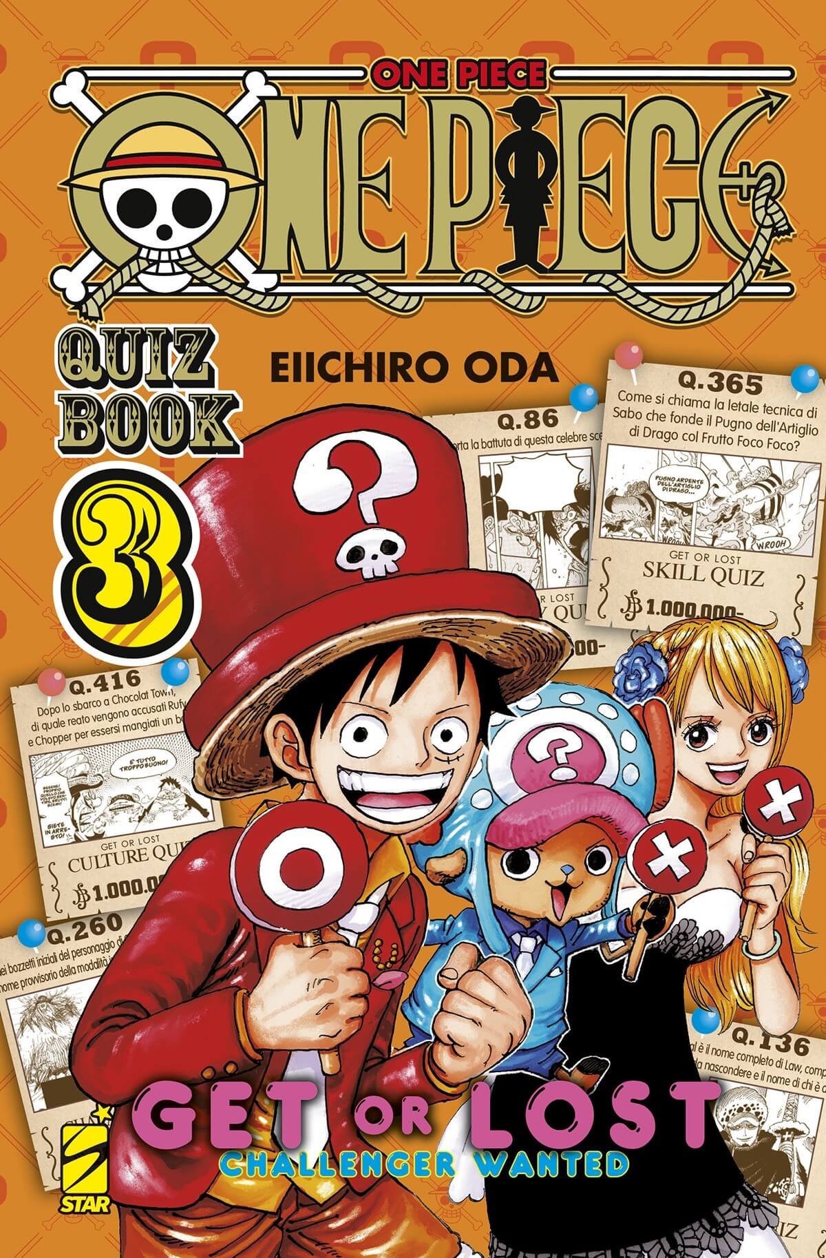 One Piece Quiz Book 3, parmi les sorties mangas Star Comics du 15 mars 2023.
