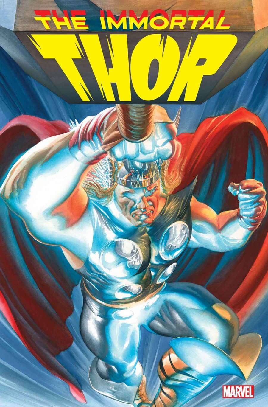 Couverture de Immortal Thor 1 par Alex Ross, premier numéro de la série d'Al Ewing.