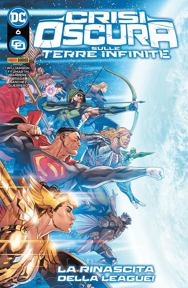 Dark Crisis on Infinite Earths 6, parmi les numéros de DC Panini du 22 juin 2023.
