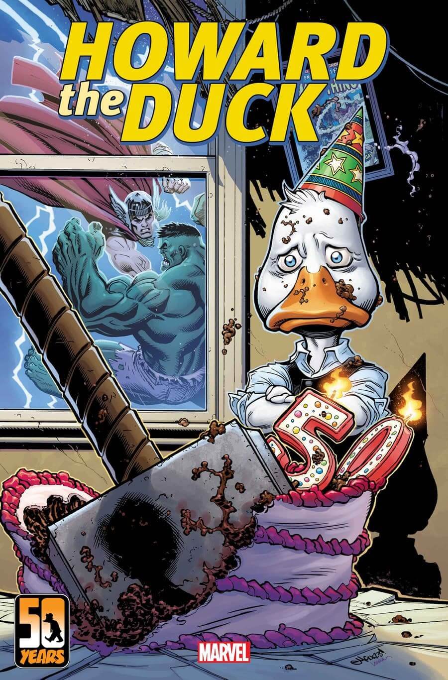 Cover di Howard The Duck di Ed McGuiness, speciale per i 50 anni del Papero