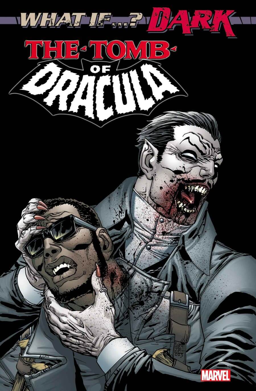 Cover di What If...? Dark: Tomb Of Dracula di Giuseppe Camuncoli, con il ritorno di Marv Wolfman su Blade