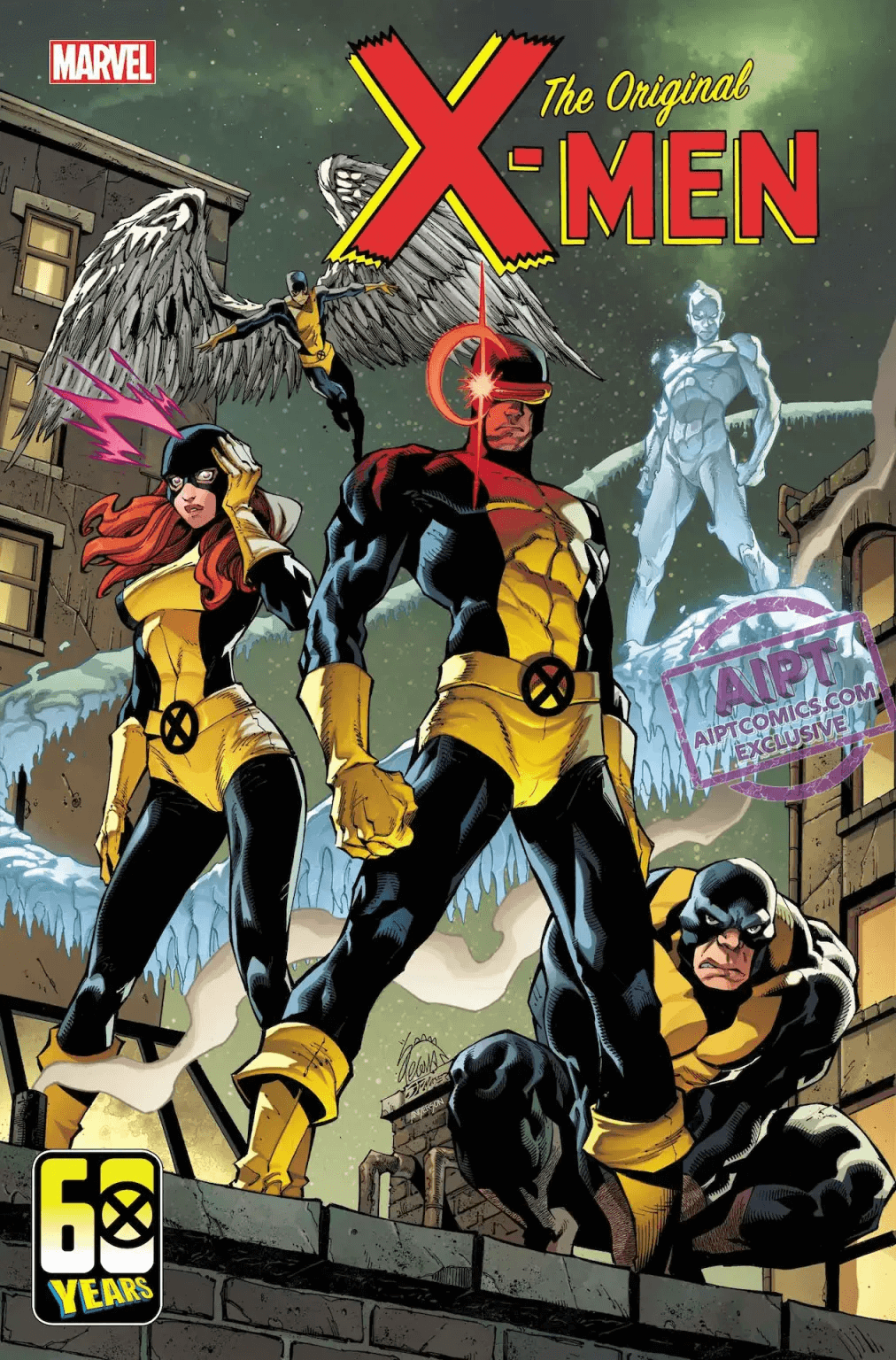 Couverture de Original X-Men 1 par Ryan Stegman, avec les 5 membres originaux.