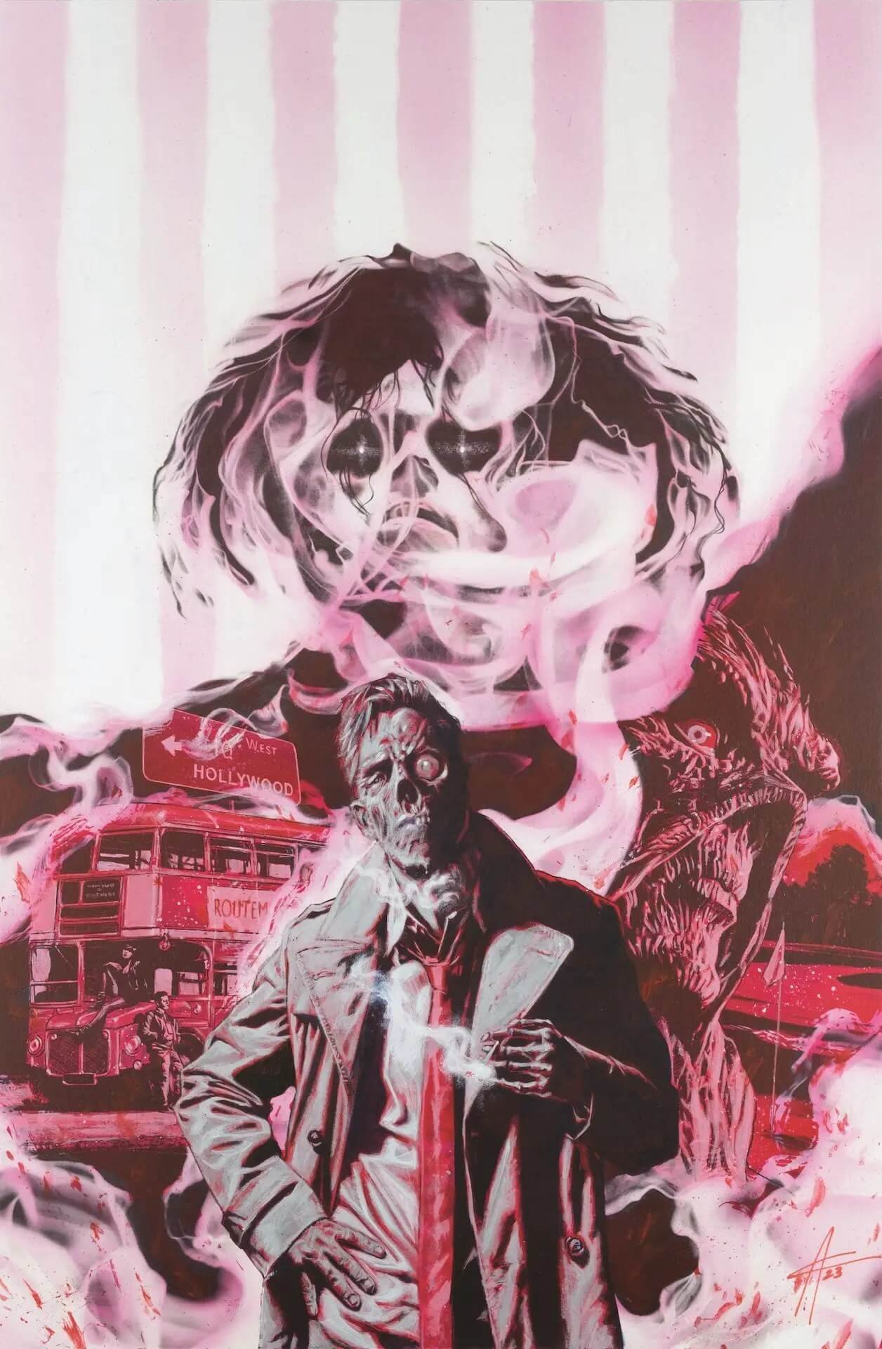Cover di Aaron Campbell per Hellblazer: Dead in America 1, il suo ritorno su John Constantine