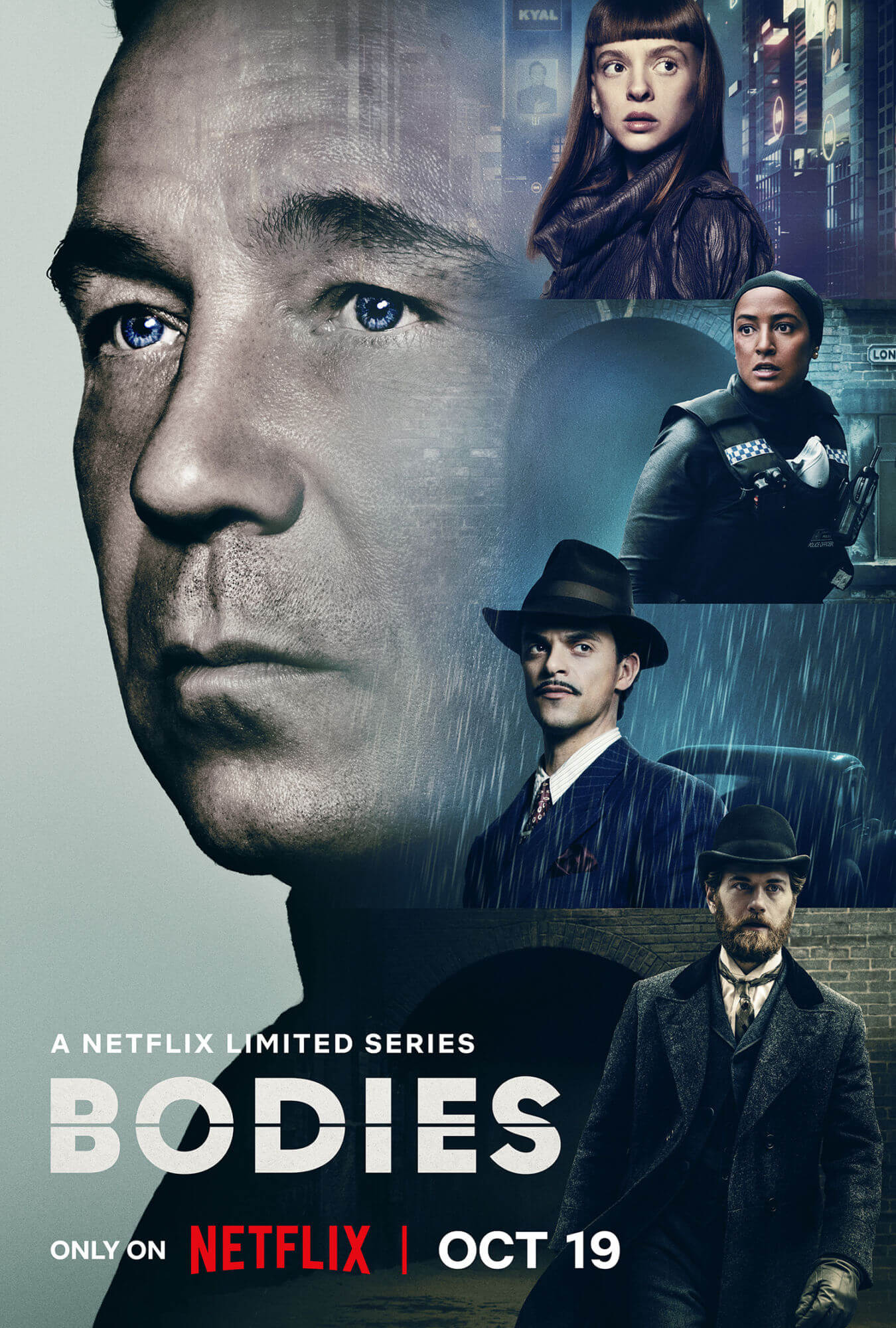 Locandina di Bodies, in arrivo su Netflix il 19 ottobre